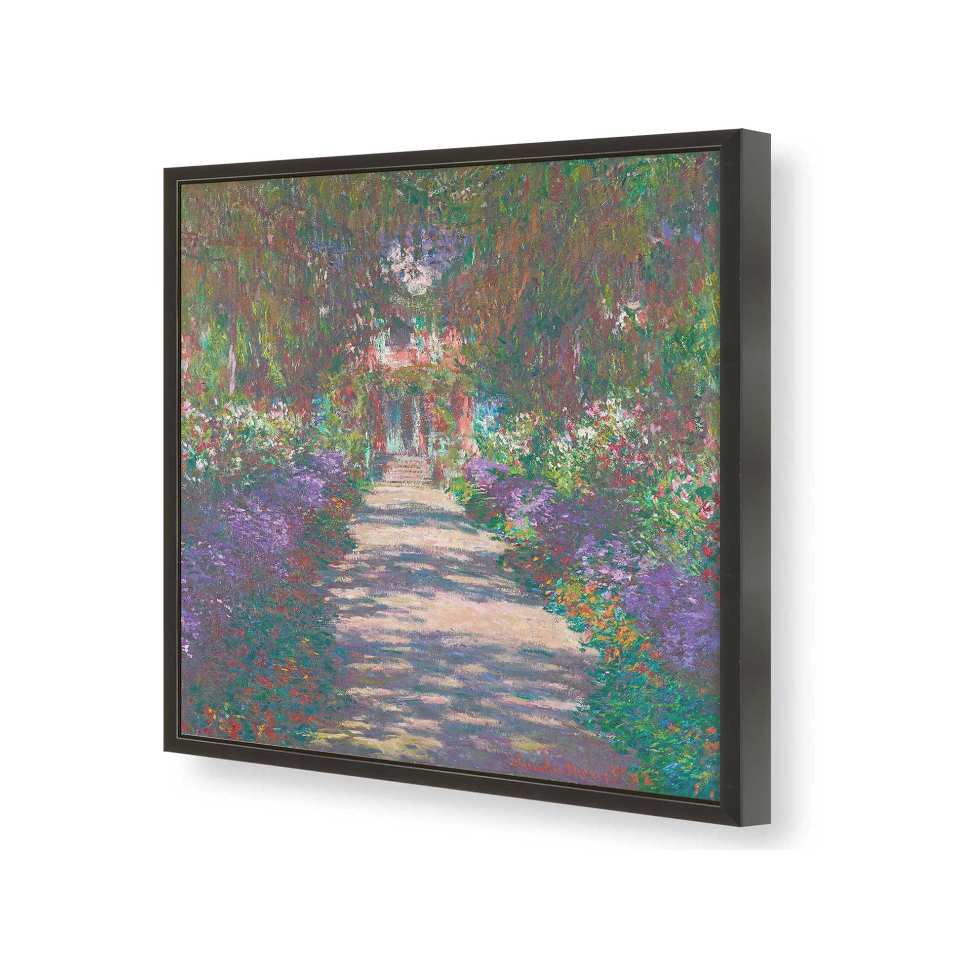 [Color:Satin Black], Picture of art in a Satin Black frame of the corner