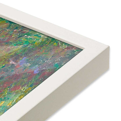 [Color:Opaque White], Picture of art in a Opaque White frame at an angle