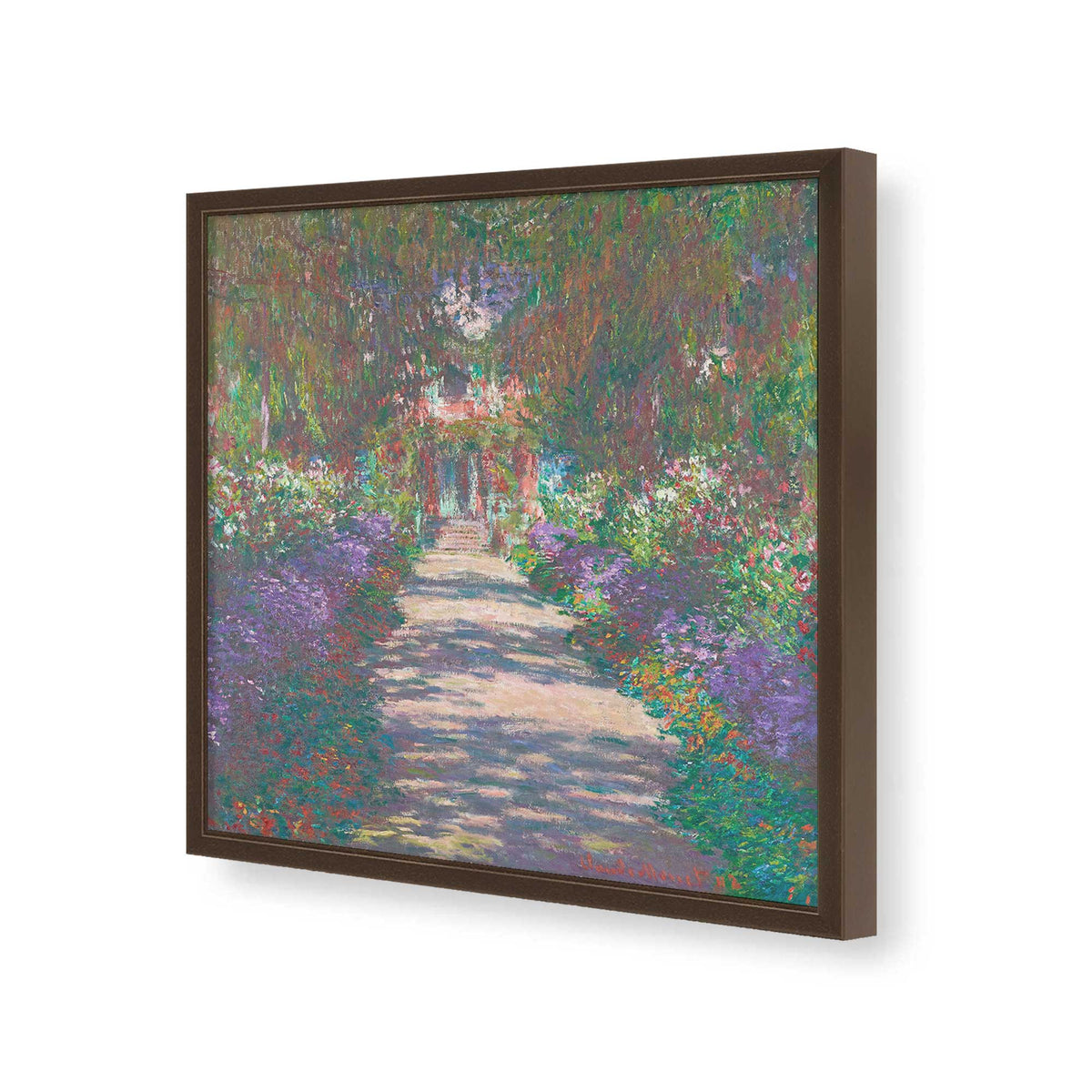 [Color:Espresso], Picture of art in a Espresso frame of the corner