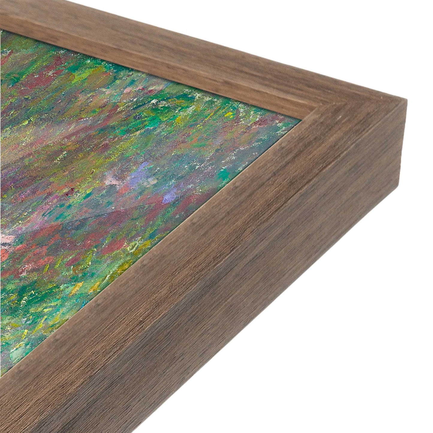 [Color:Walnut], Picture of art in a Walnut frame at an angle