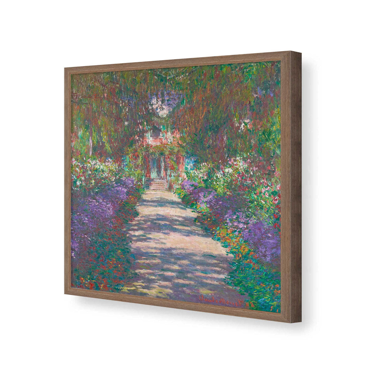 [Color:Walnut], Picture of art in a Walnut frame of the corner
