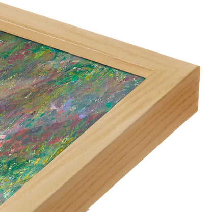 [Color:American Maple], Picture of art in a American Maple frame at an angle