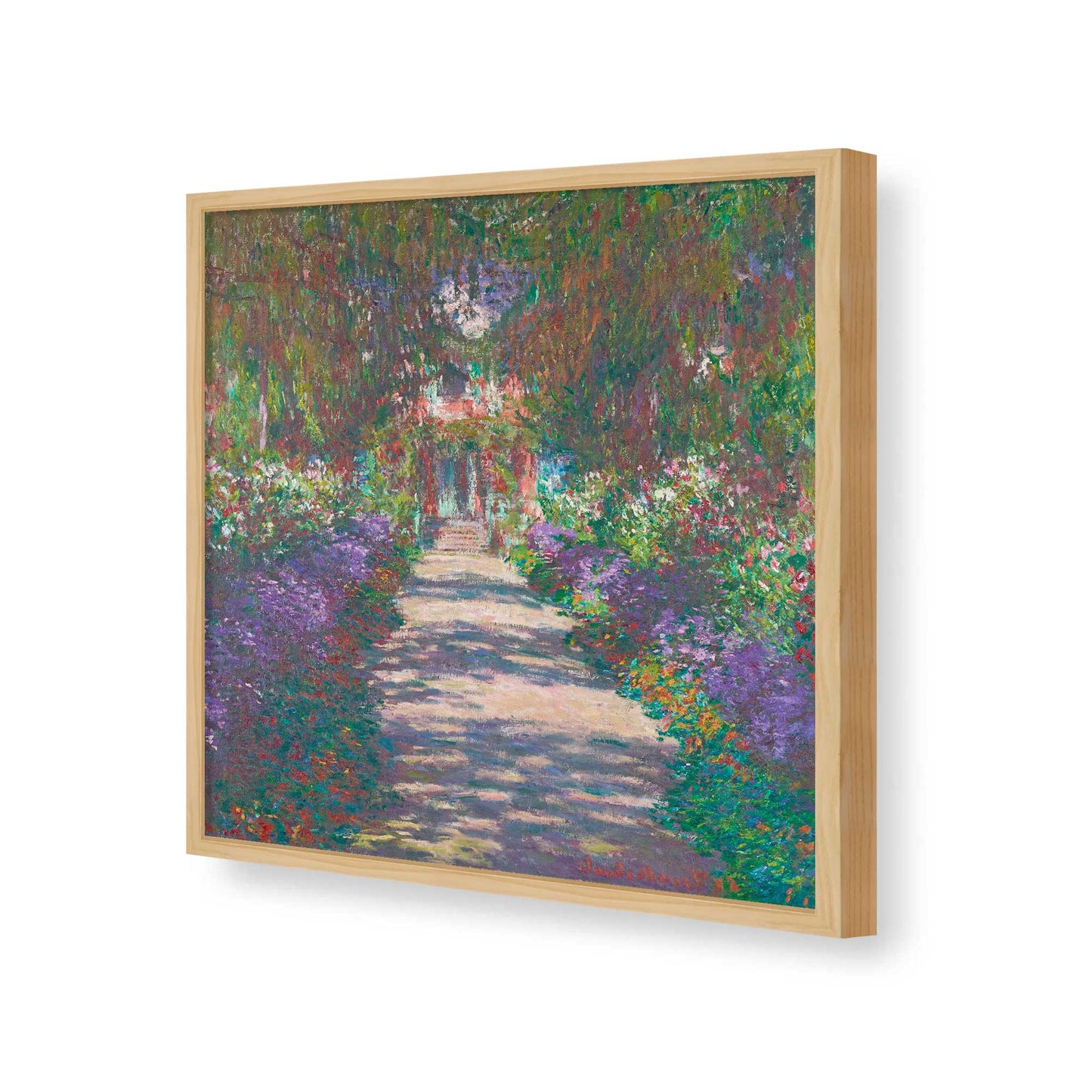 [Color:American Maple], Picture of art in a American Maple frame of the corner