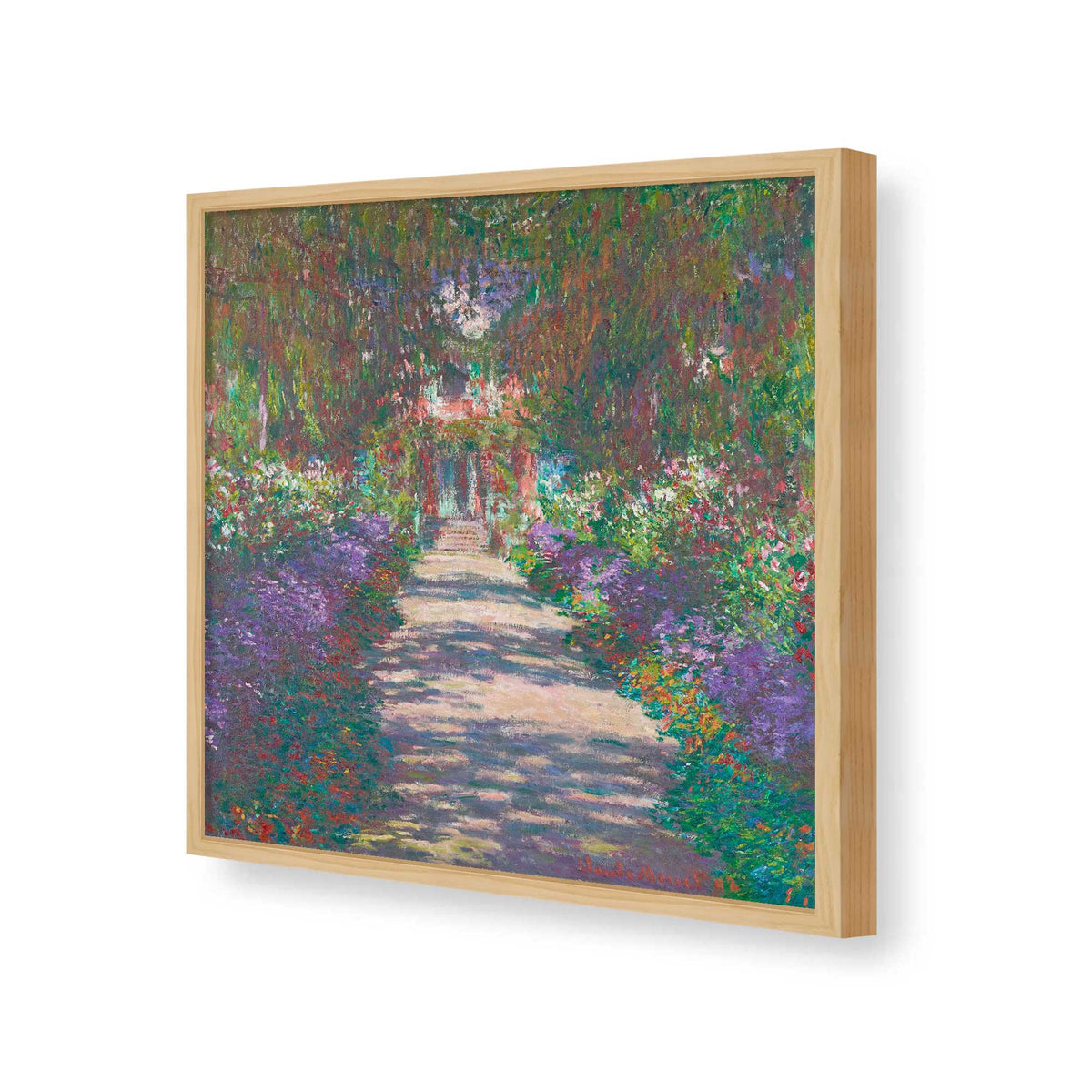 [Color:American Maple], Picture of art in a American Maple frame of the corner