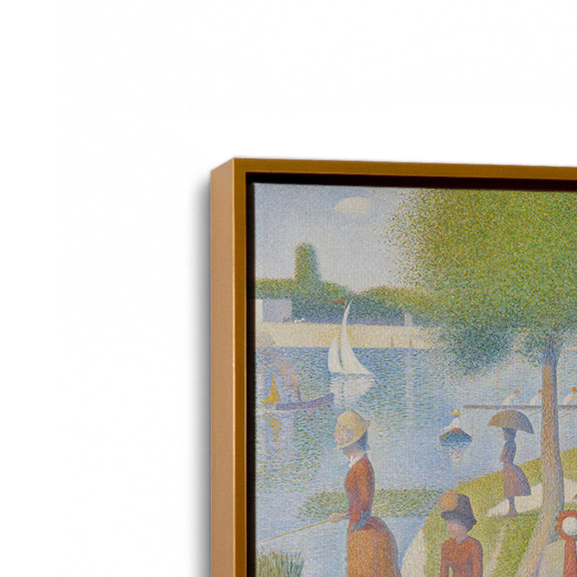 [Color:Polished Gold], Picture of art in a Polished Gold frame at an angle