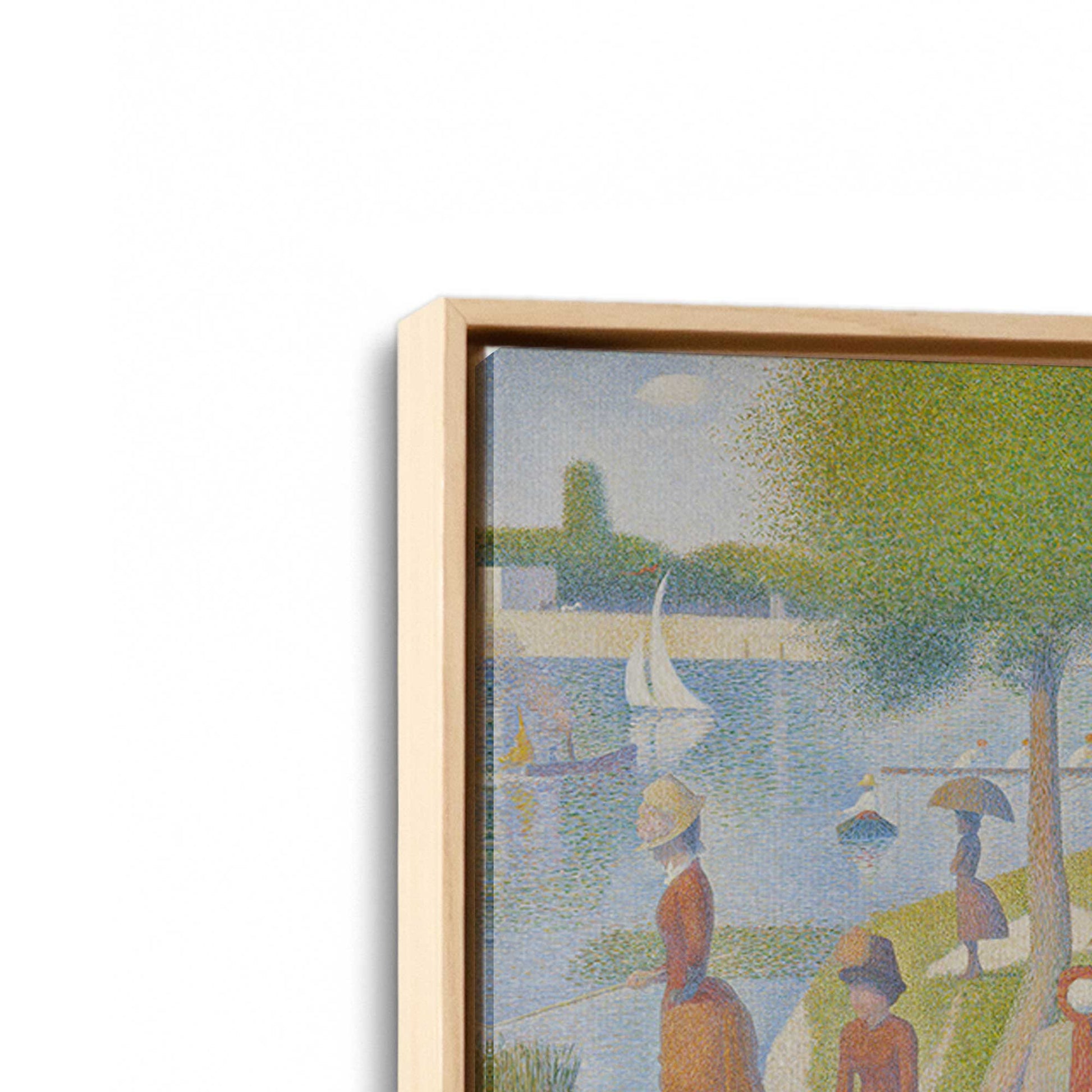[Color:American Maple], Picture of art in a American Maple frame at an angle