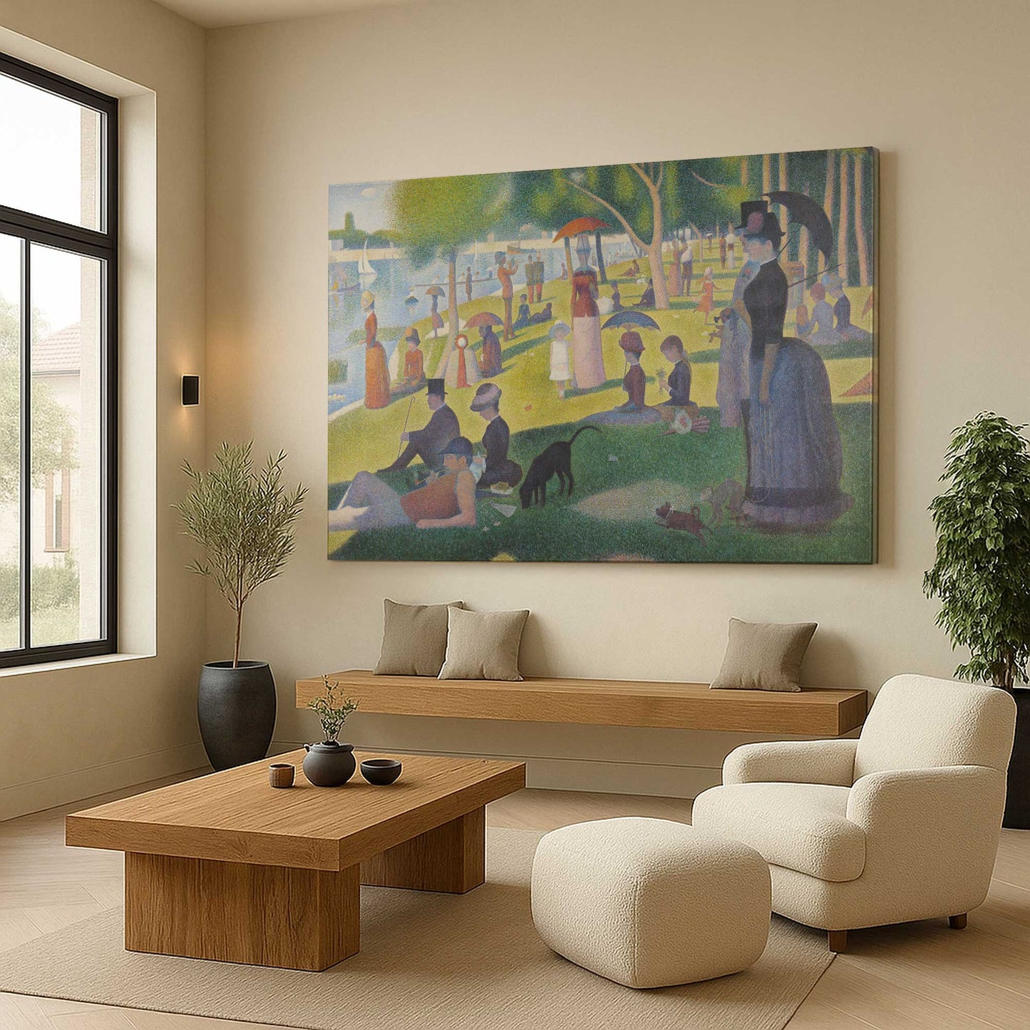 [Color:Stretched Canvas], Picture of art in a room