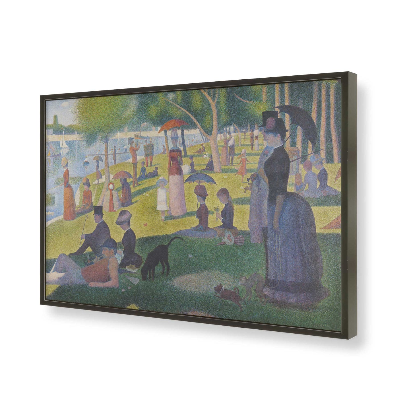 [Color:Satin Black], Picture of art in a Satin Black frame of the corner