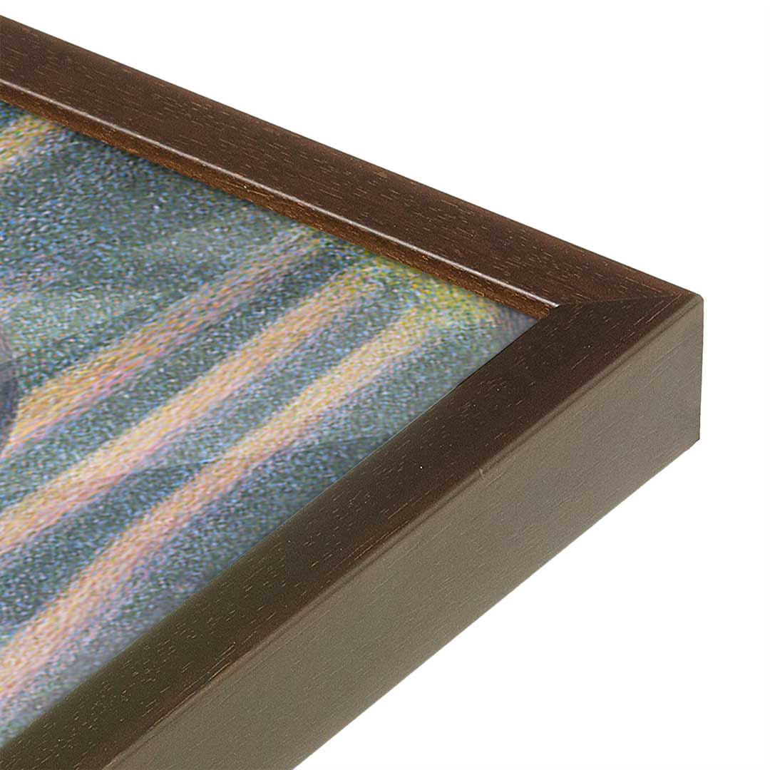 [Color:Belvinder Brown], Picture of art in a Belvinder Brown frame at an angle