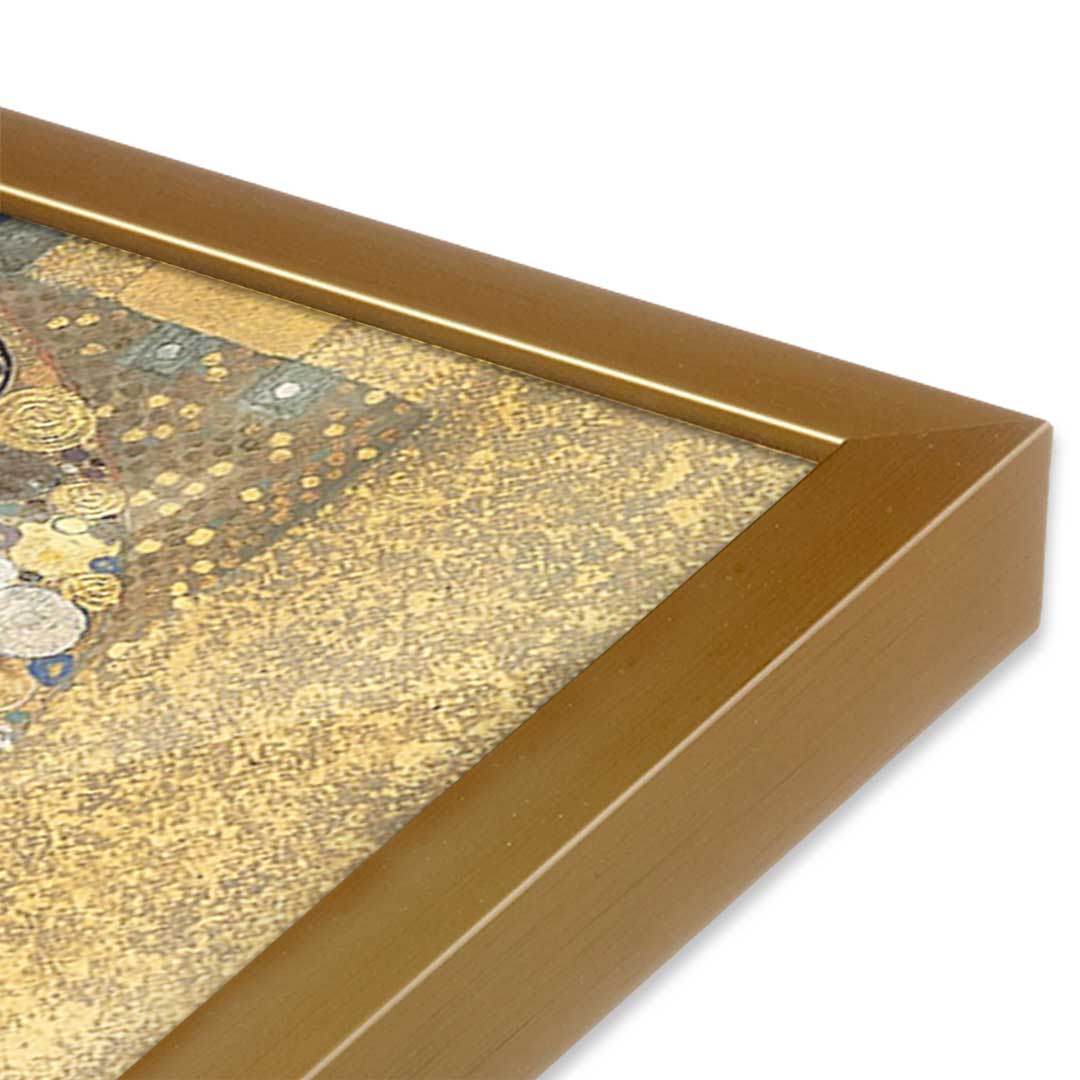 [Color:Polished Gold], Picture of art in a Polished Gold frame at an angle