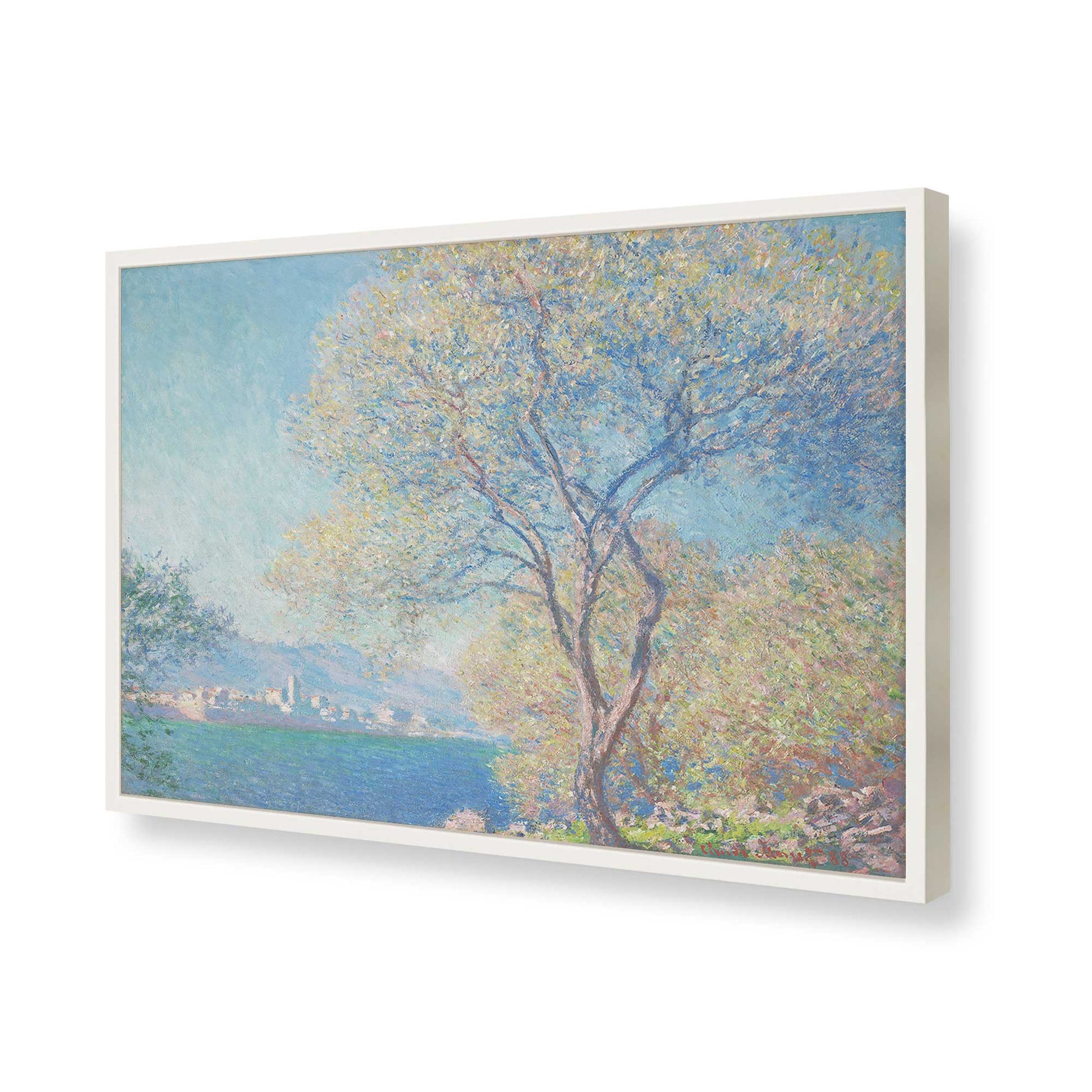 [Color:Opaque White], Picture of art in a Opaque White frame of the corner