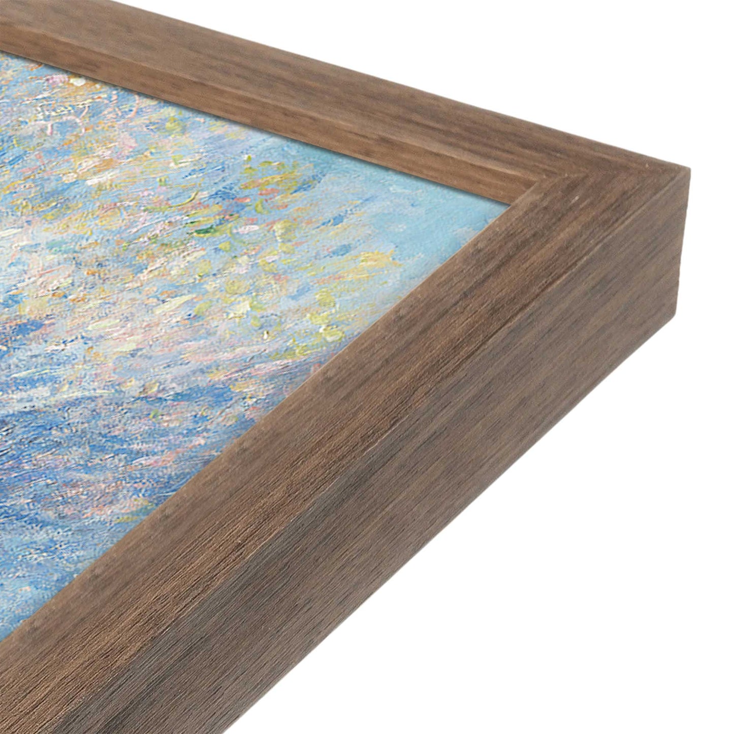 [Color:Walnut], Picture of art in a Walnut frame at an angle