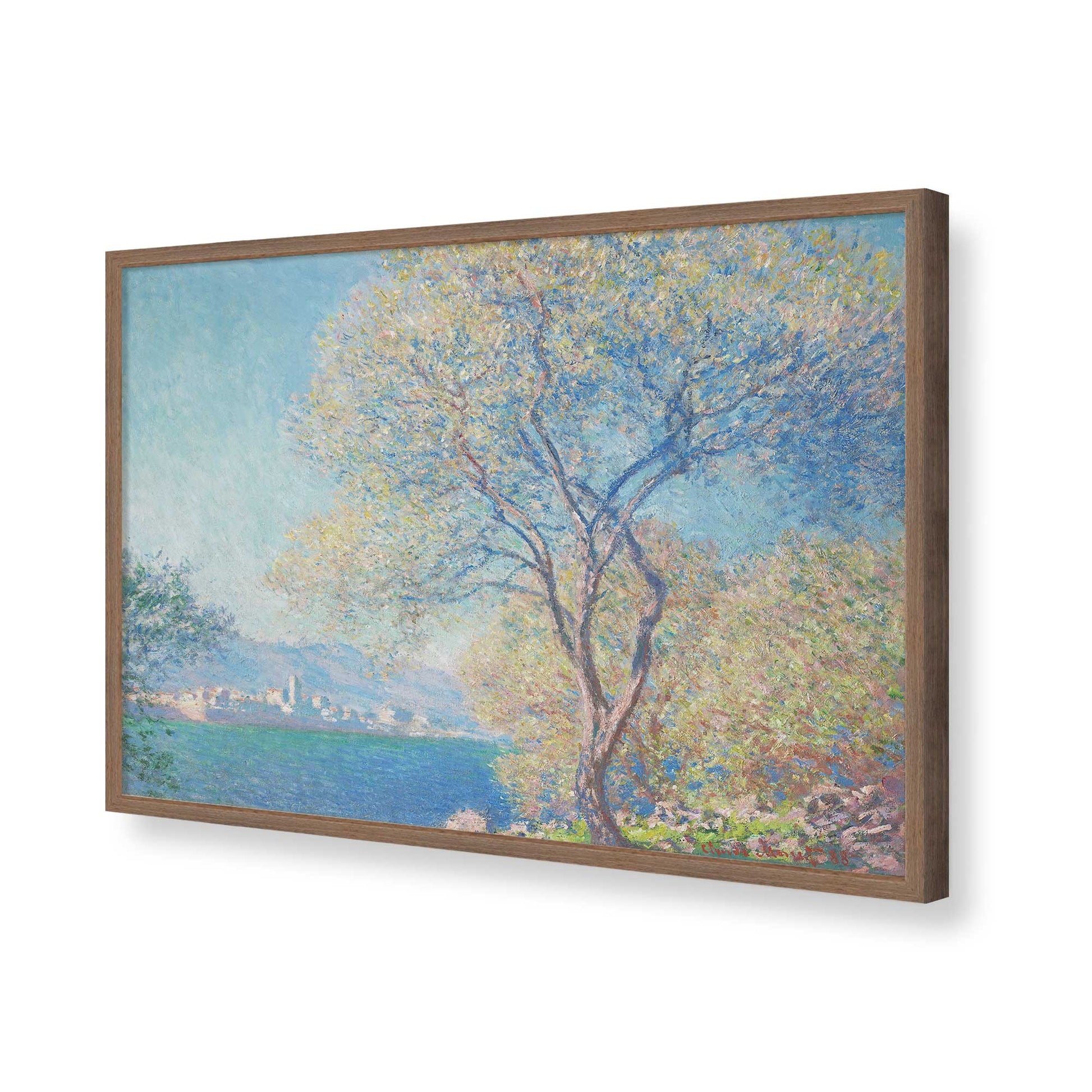 [Color:Walnut], Picture of art in a Walnut frame of the corner