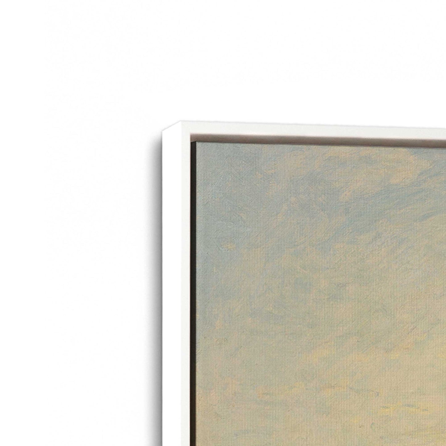 [Color:Opaque White], Picture of art in a White frame at an angle
