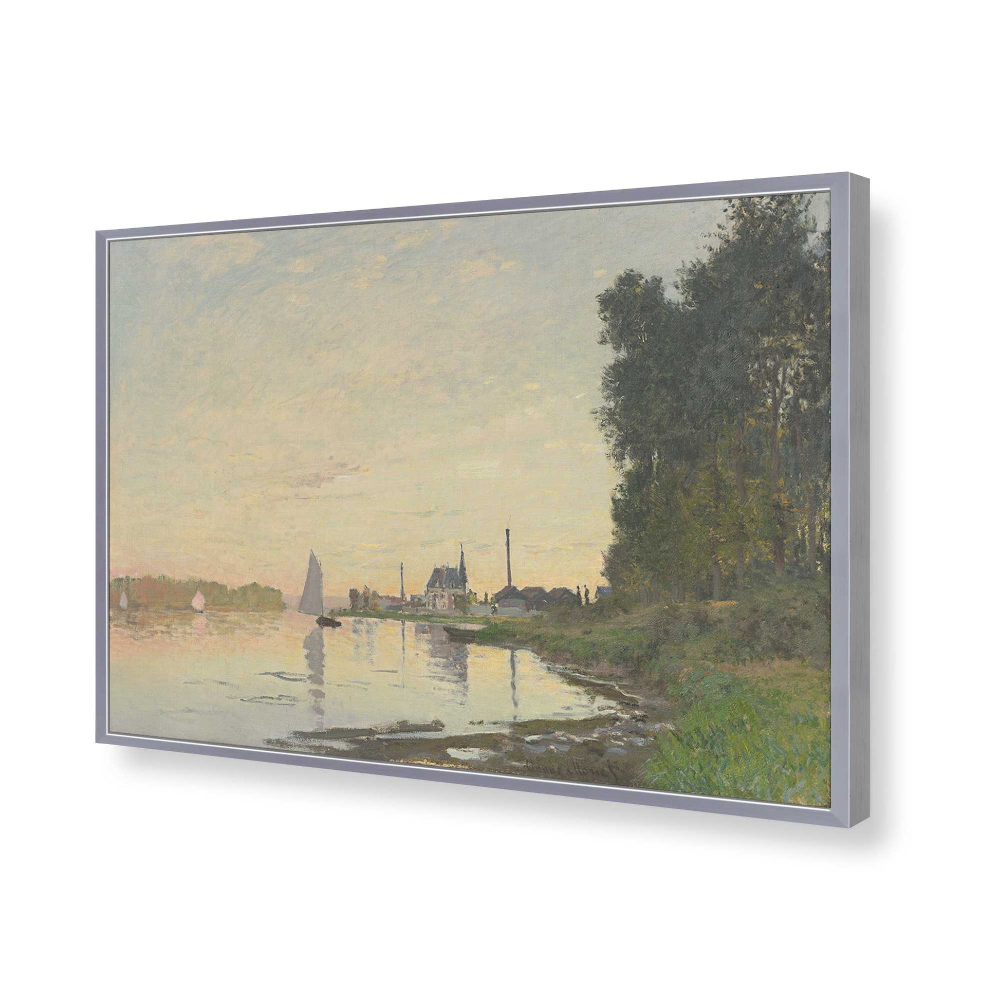 [Color:Polished Chrome], Picture of art in a Polished Chrome frame of the corner