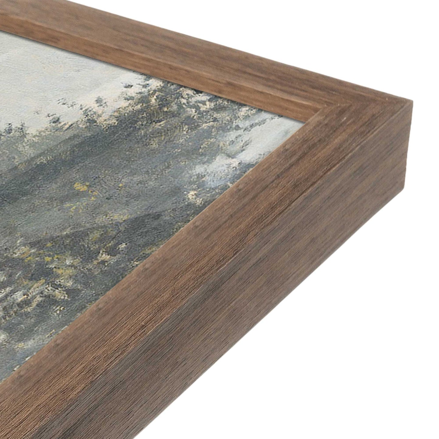 [Color:Walnut], Picture of art in a Walnut frame at an angle