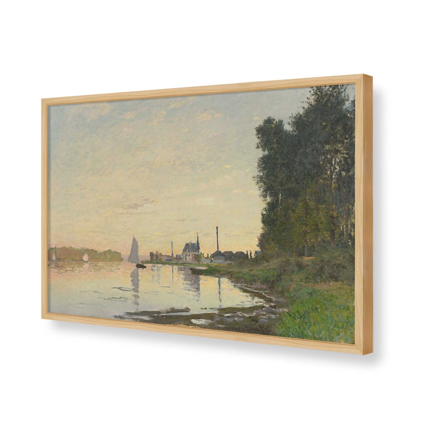 [Color:American Maple], Picture of art in a American Maple frame of the corner