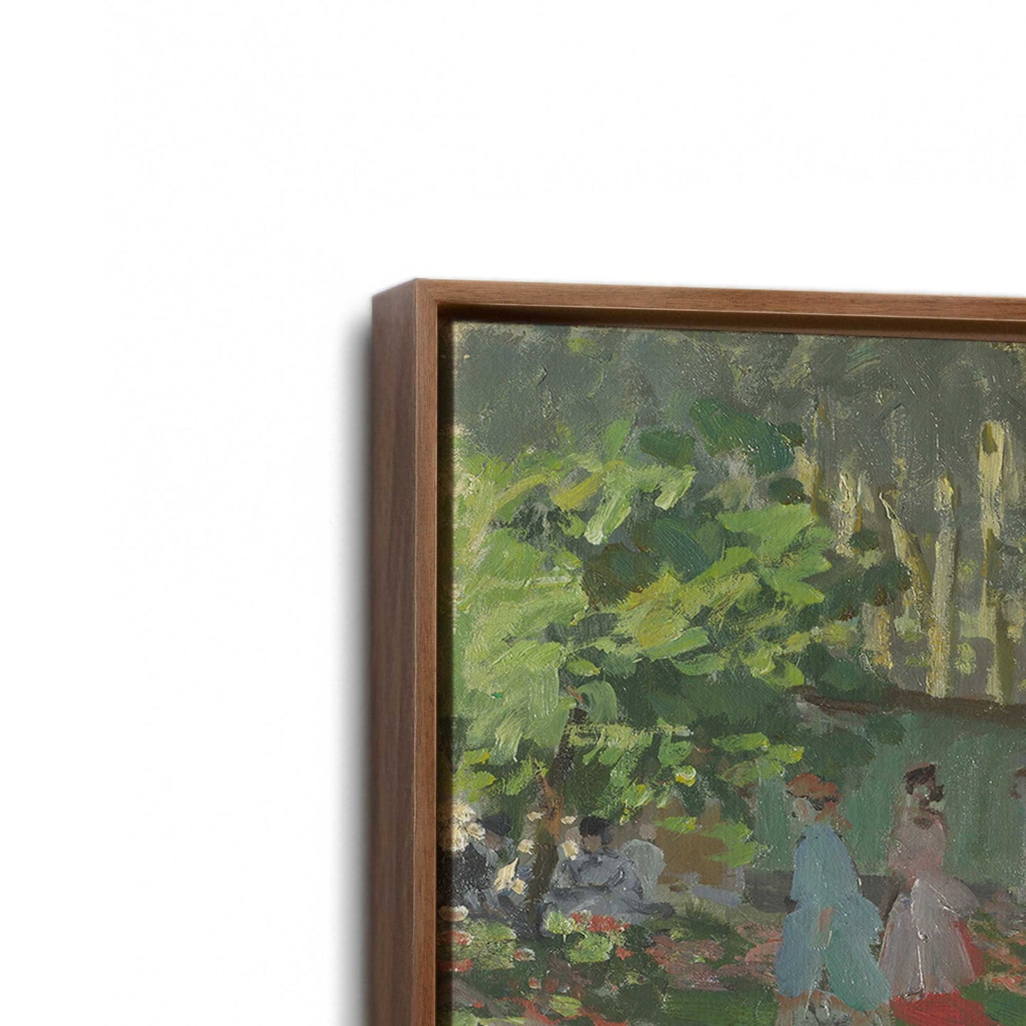 [Color:Walnut], Picture of art in a Walnut frame at an angle