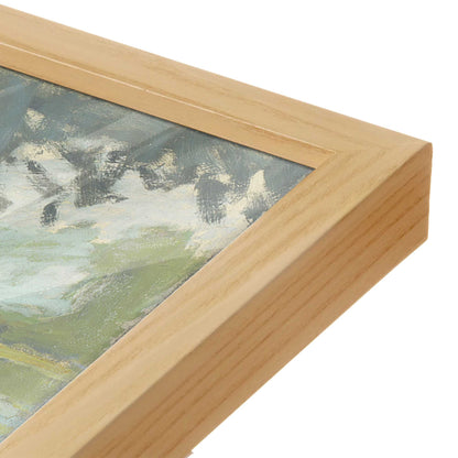 [Color:American Maple], Picture of art in a American Maple frame at an angle