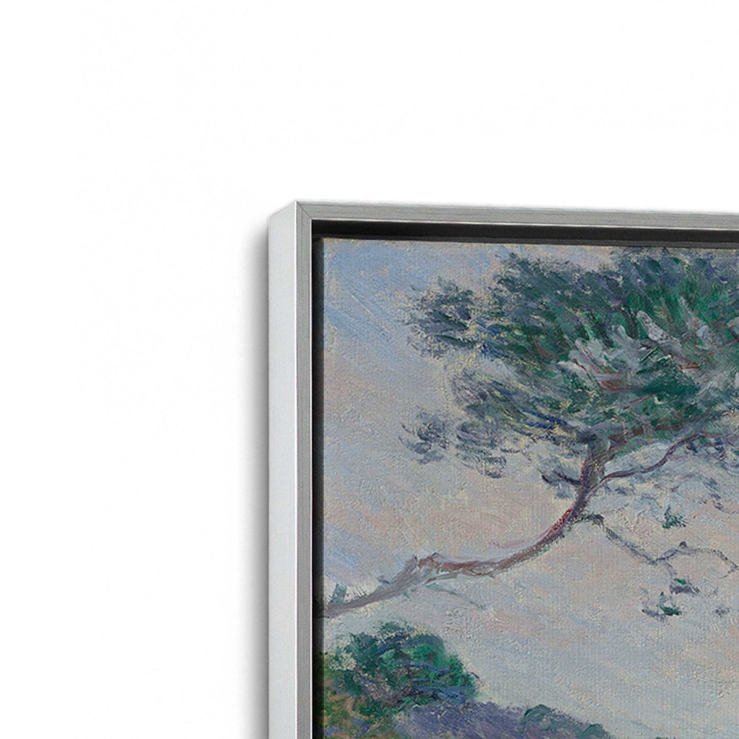 [Color:Polished Chrome], Picture of art in a Polished Chrome frame at an angle