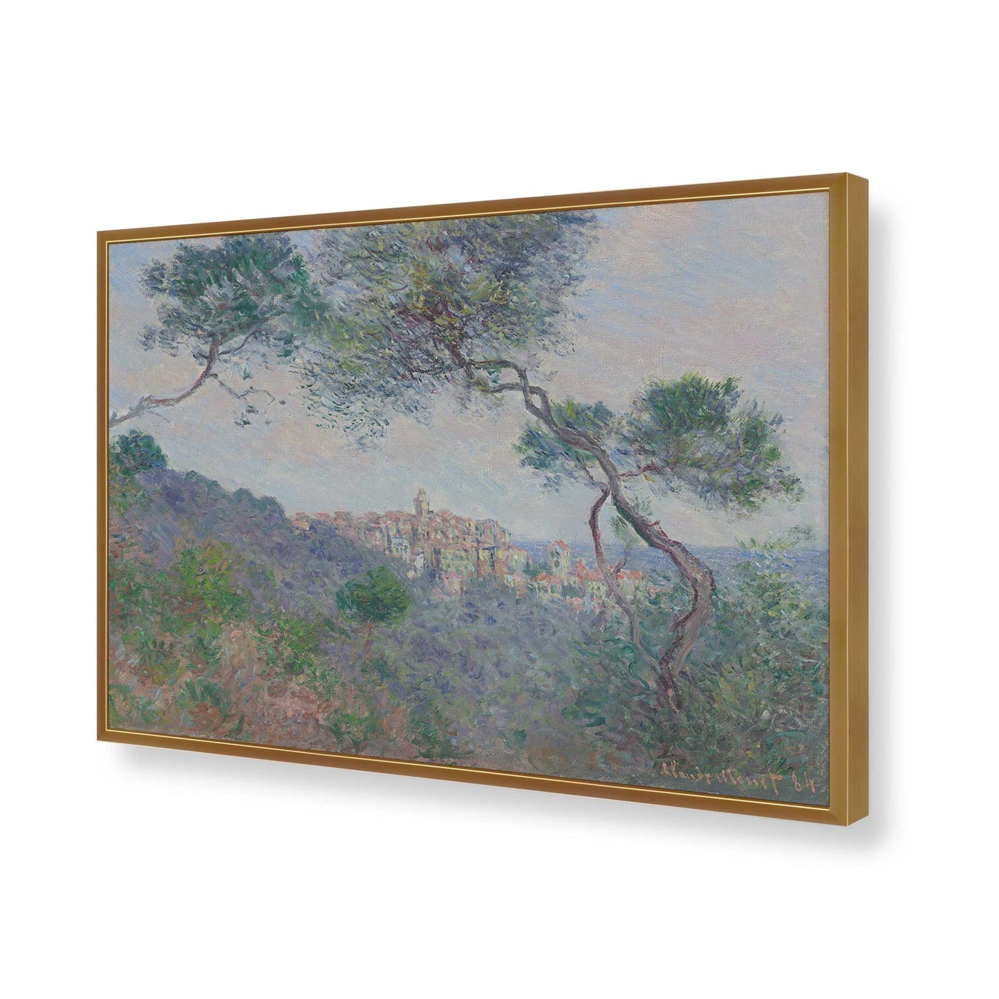 [Color:Polished Gold], Picture of art in a Polished Gold frame of the corner