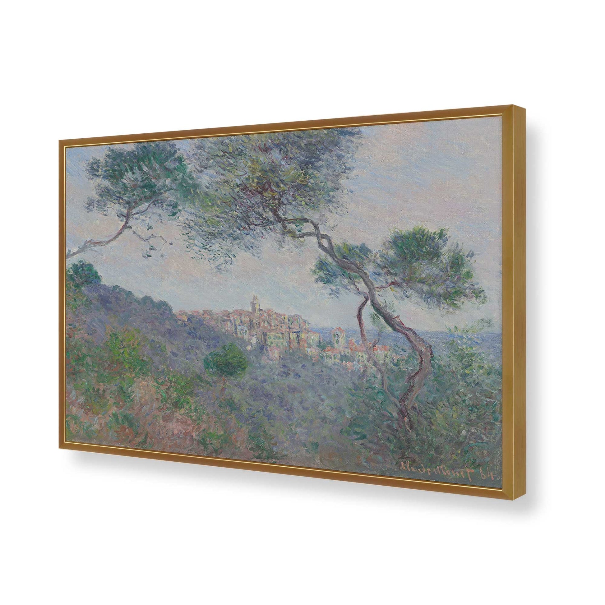 [Color:Polished Gold], Picture of art in a Polished Gold frame of the corner