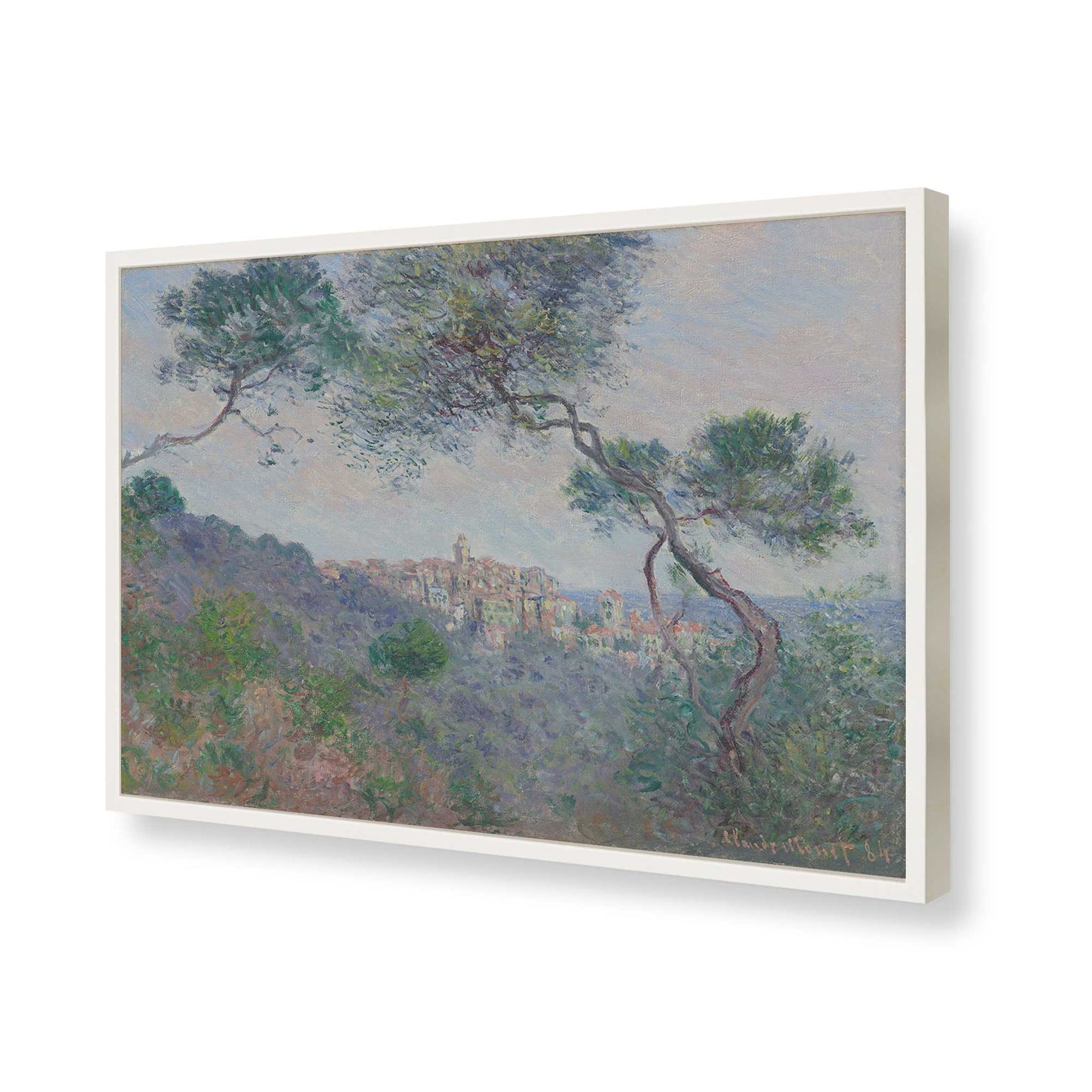 [Color:Opaque White], Picture of art in a Opaque White frame of the corner