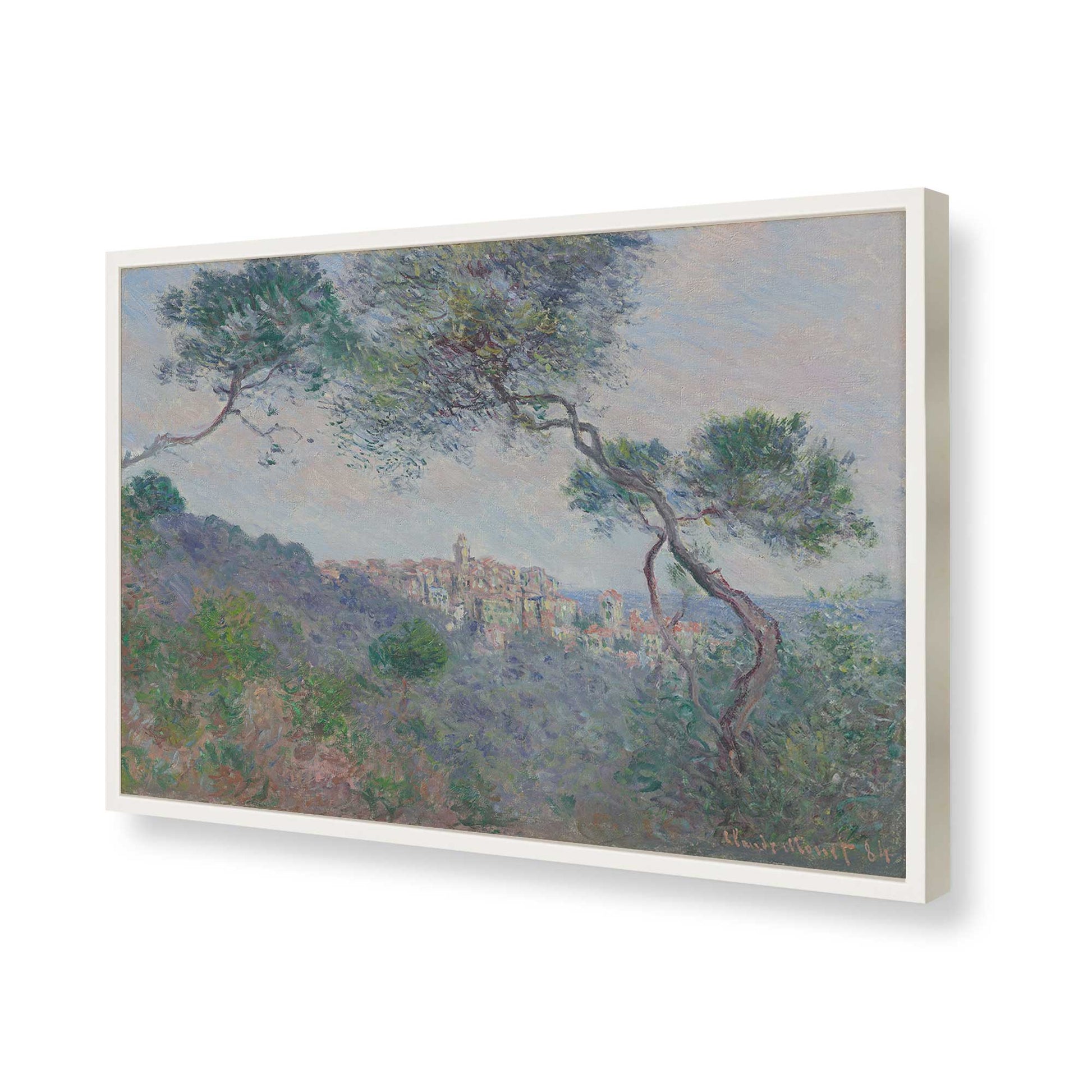 [Color:Opaque White], Picture of art in a Opaque White frame of the corner