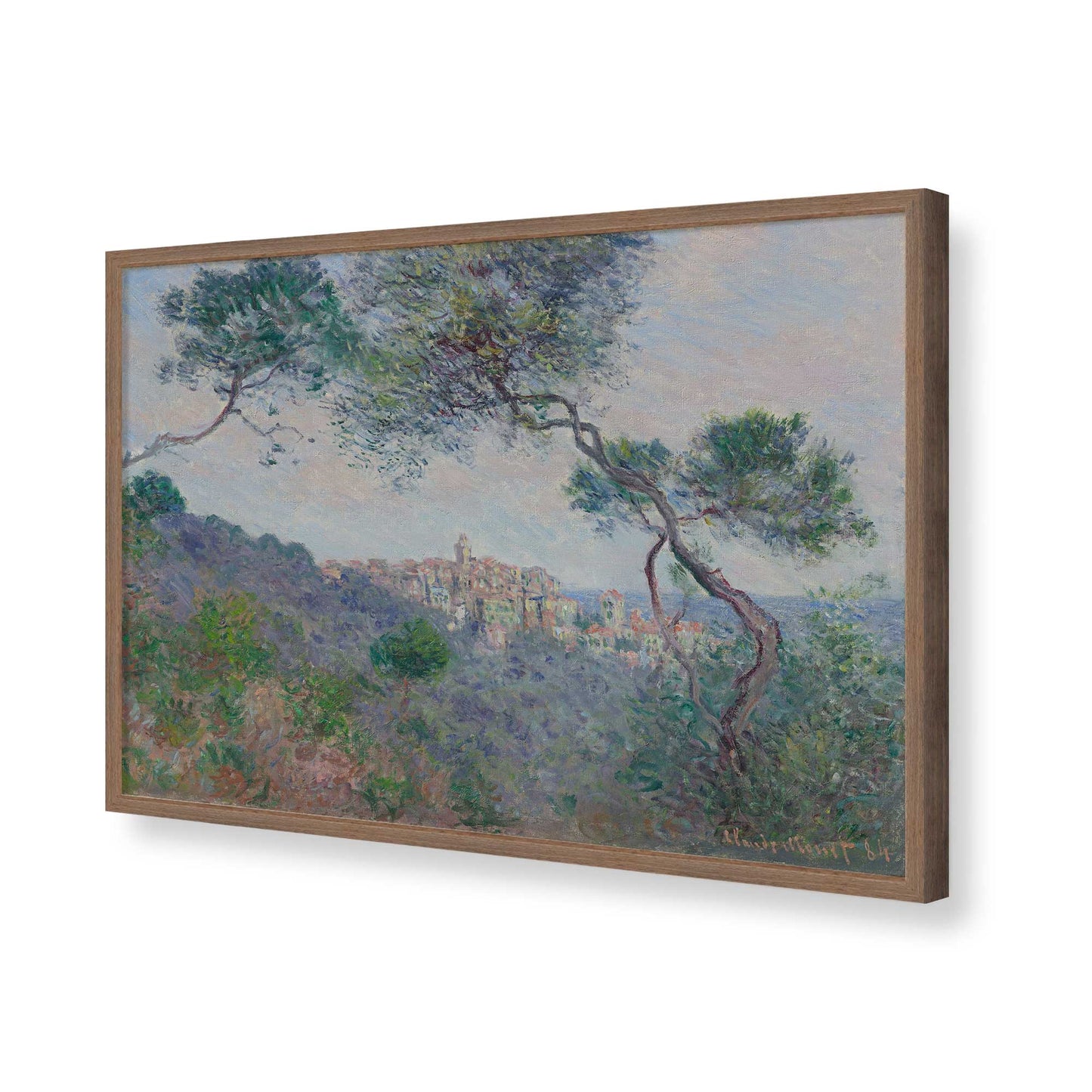 [Color:Walnut], Picture of art in a Walnut frame of the corner