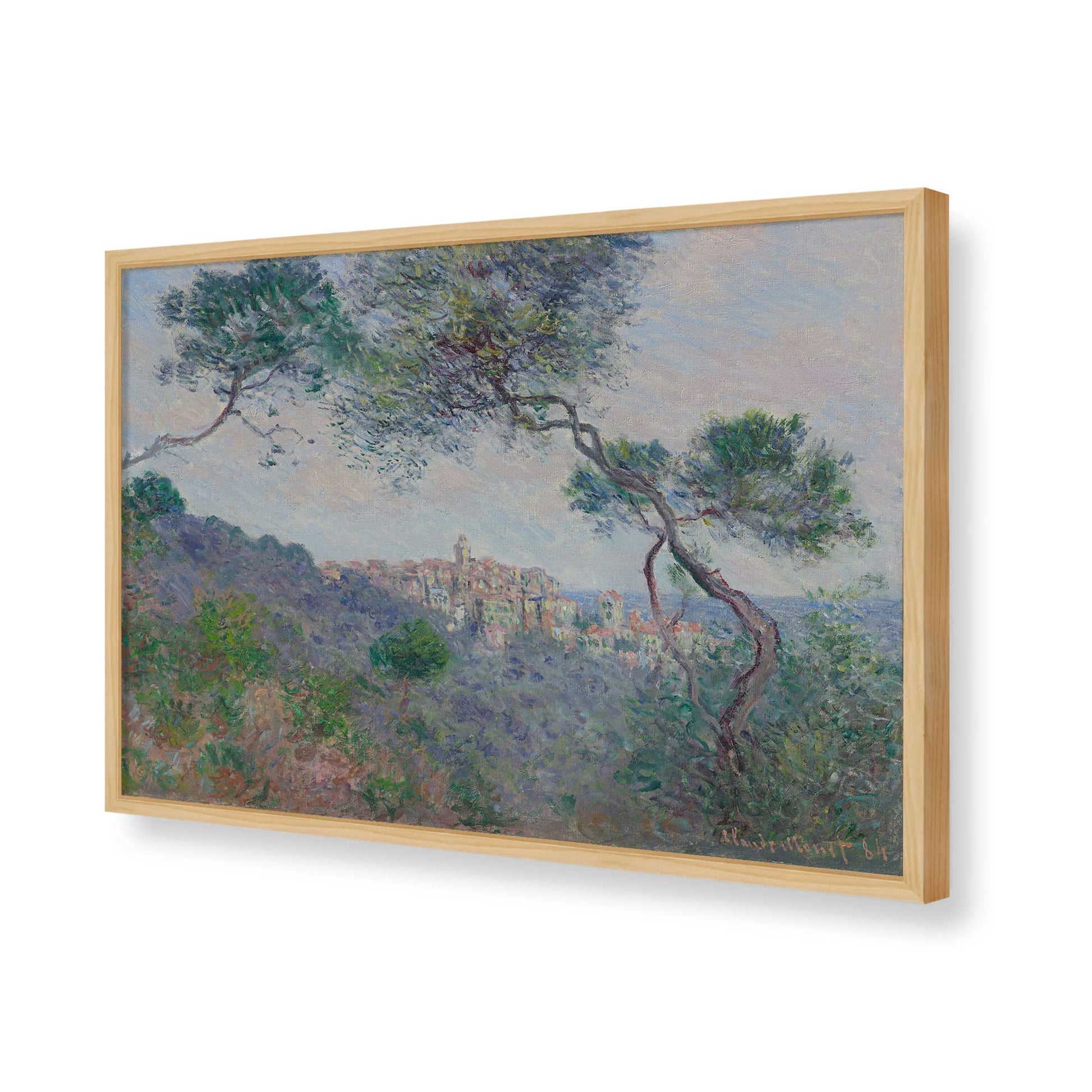 [Color:American Maple], Picture of art in a American Maple frame of the corner