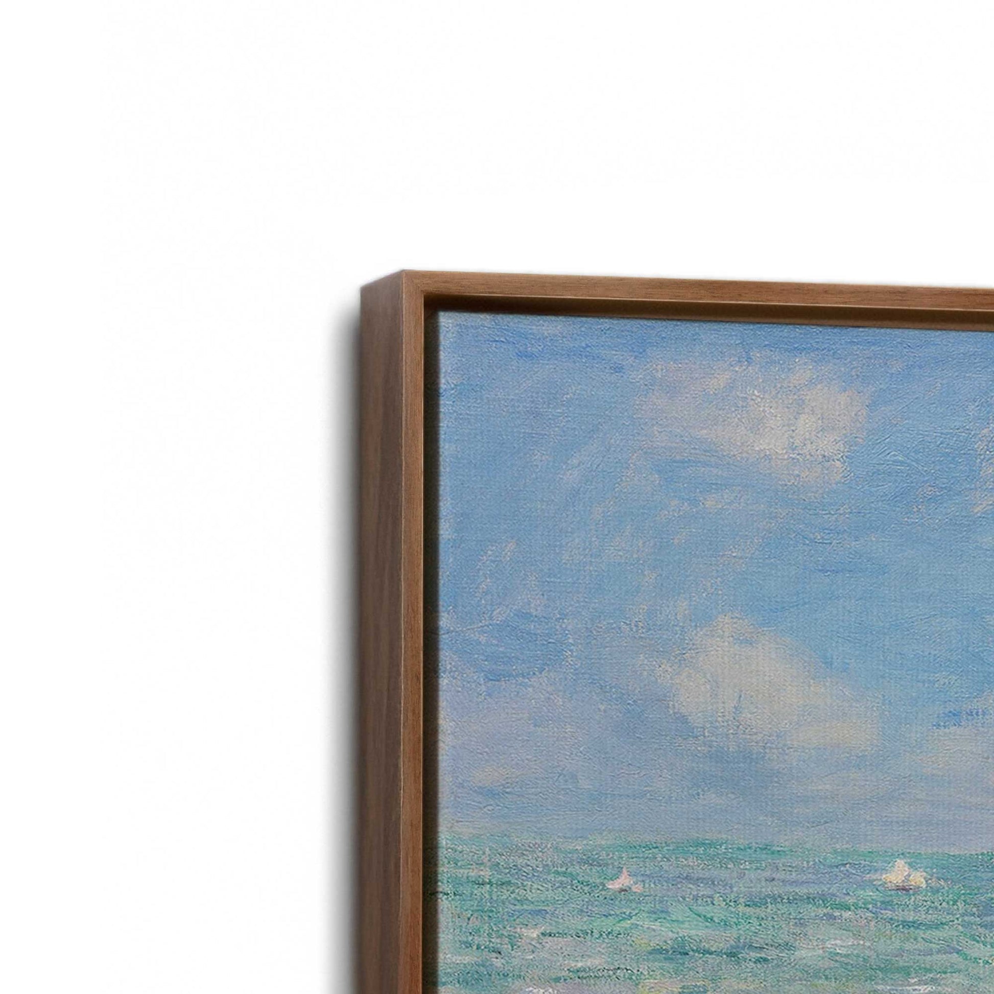 [Color:Walnut], Picture of art in a Walnut frame at an angle
