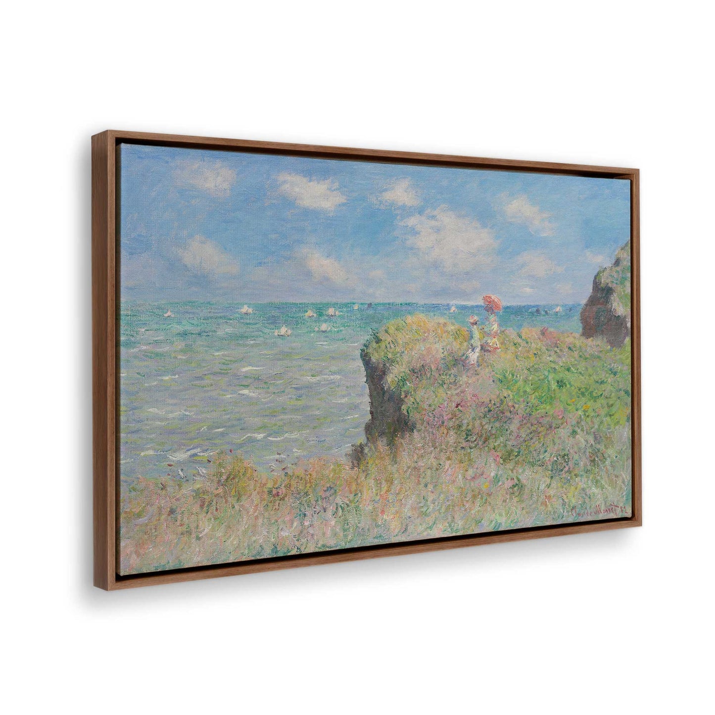 [Color:Walnut], Picture of the corner of the art
