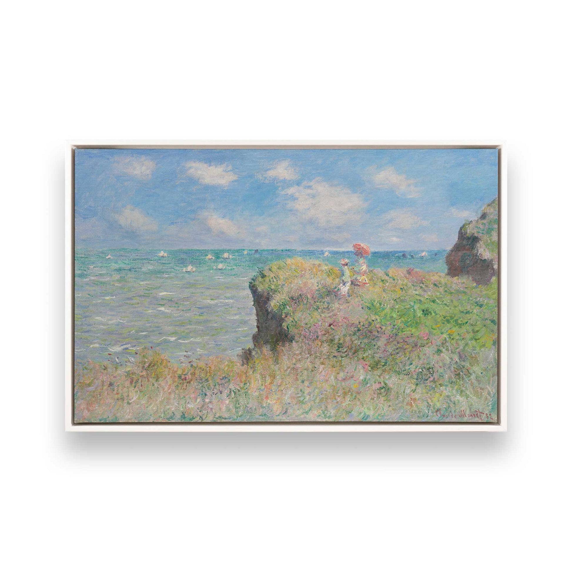 [Color:Opaque White], Picture of art in a White frame