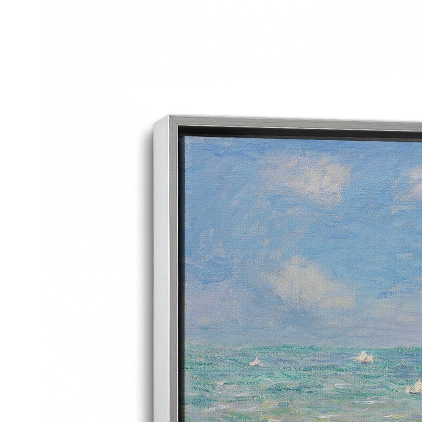 [Color:Polished Chrome], Picture of art in a Polished Chrome frame at an angle