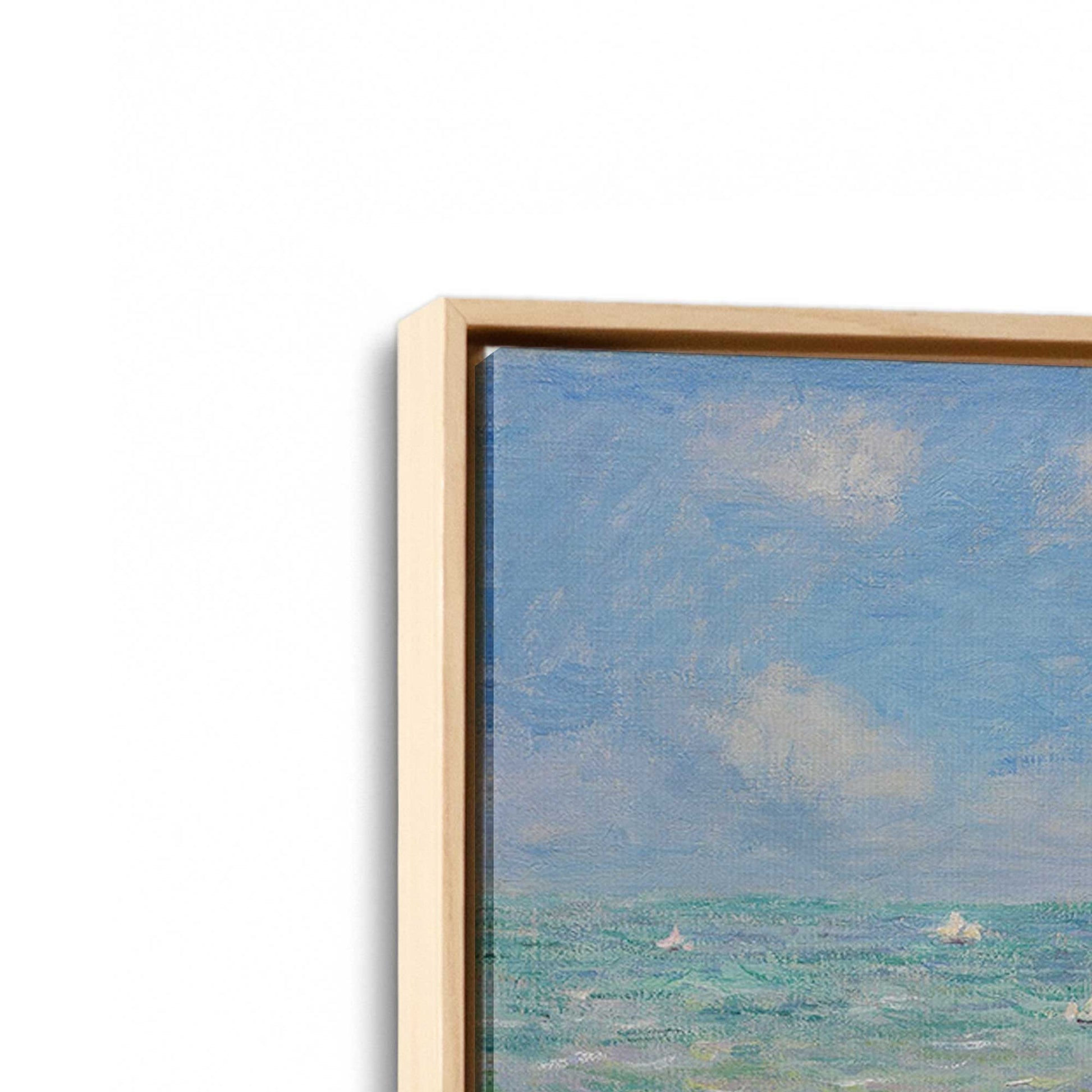 [Color:American Maple], Picture of art in a American Maple frame at an angle