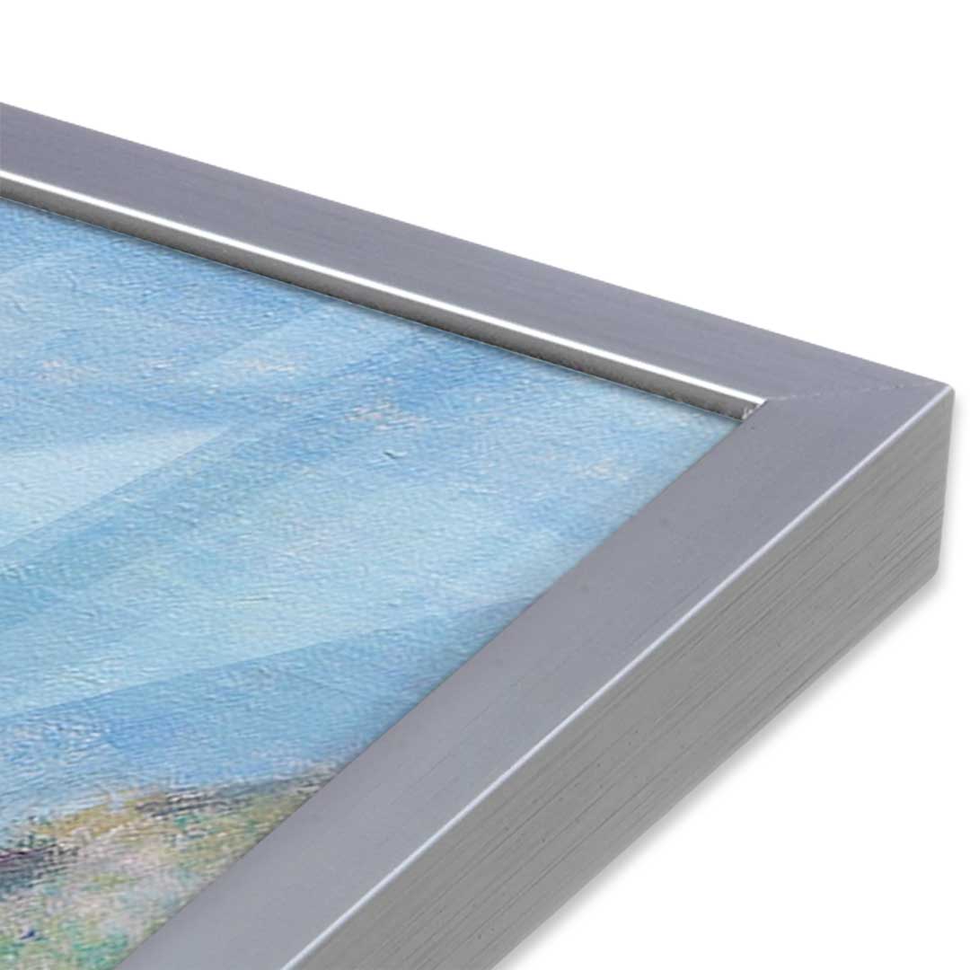[Color:Polished Chrome], Picture of art in a Polished Chrome frame at an angle