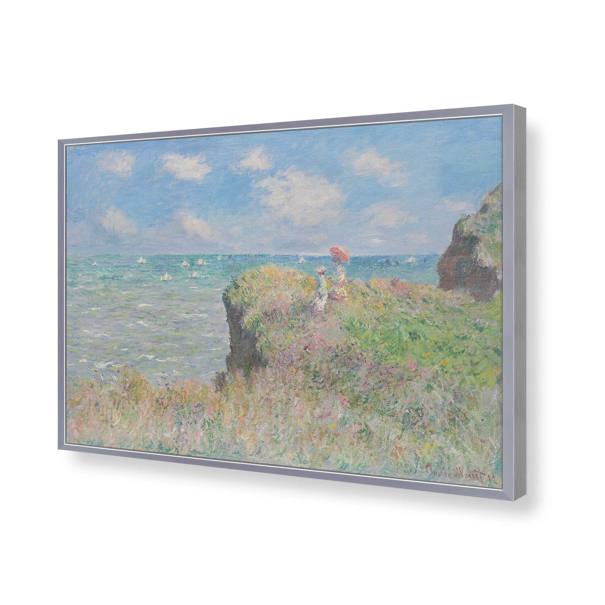 [Color:Polished Chrome], Picture of art in a Polished Chrome frame of the corner