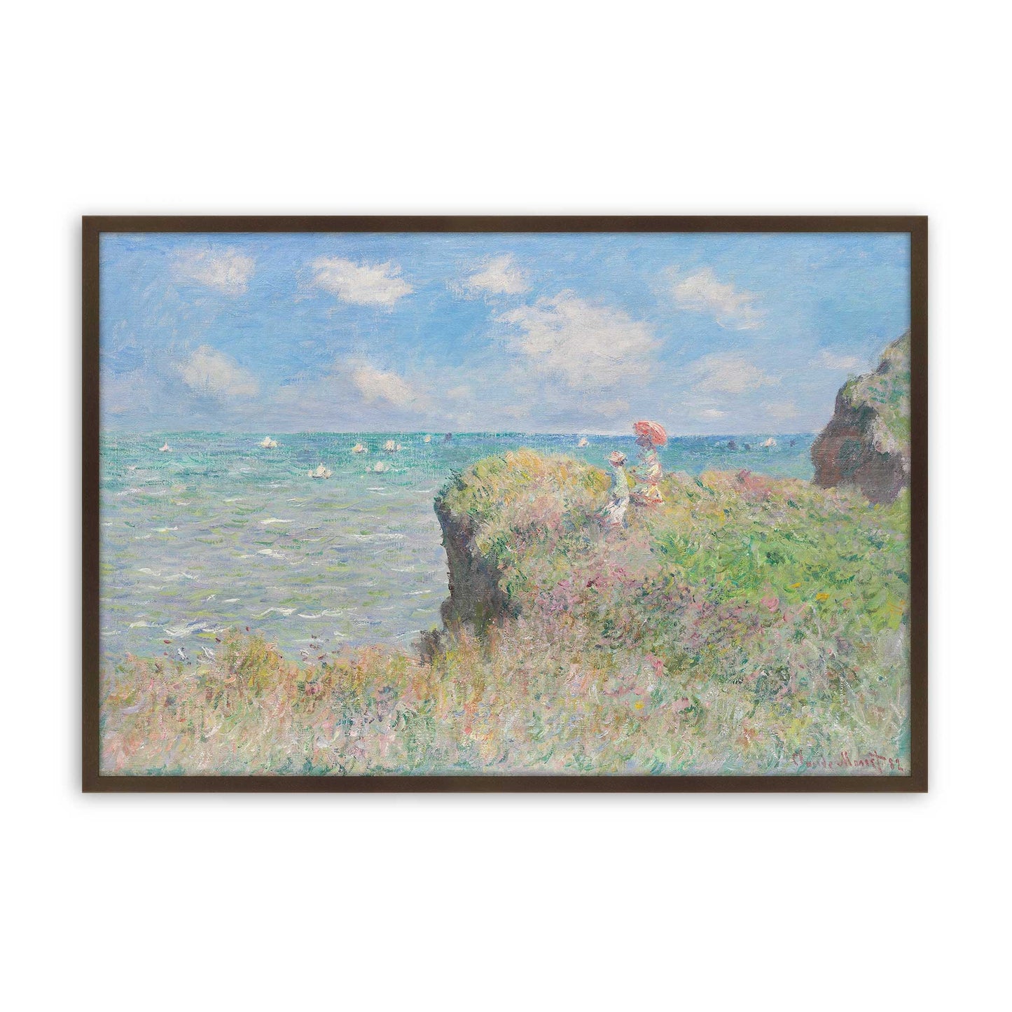 [Color:Brown], Picture of art in a Brown frame