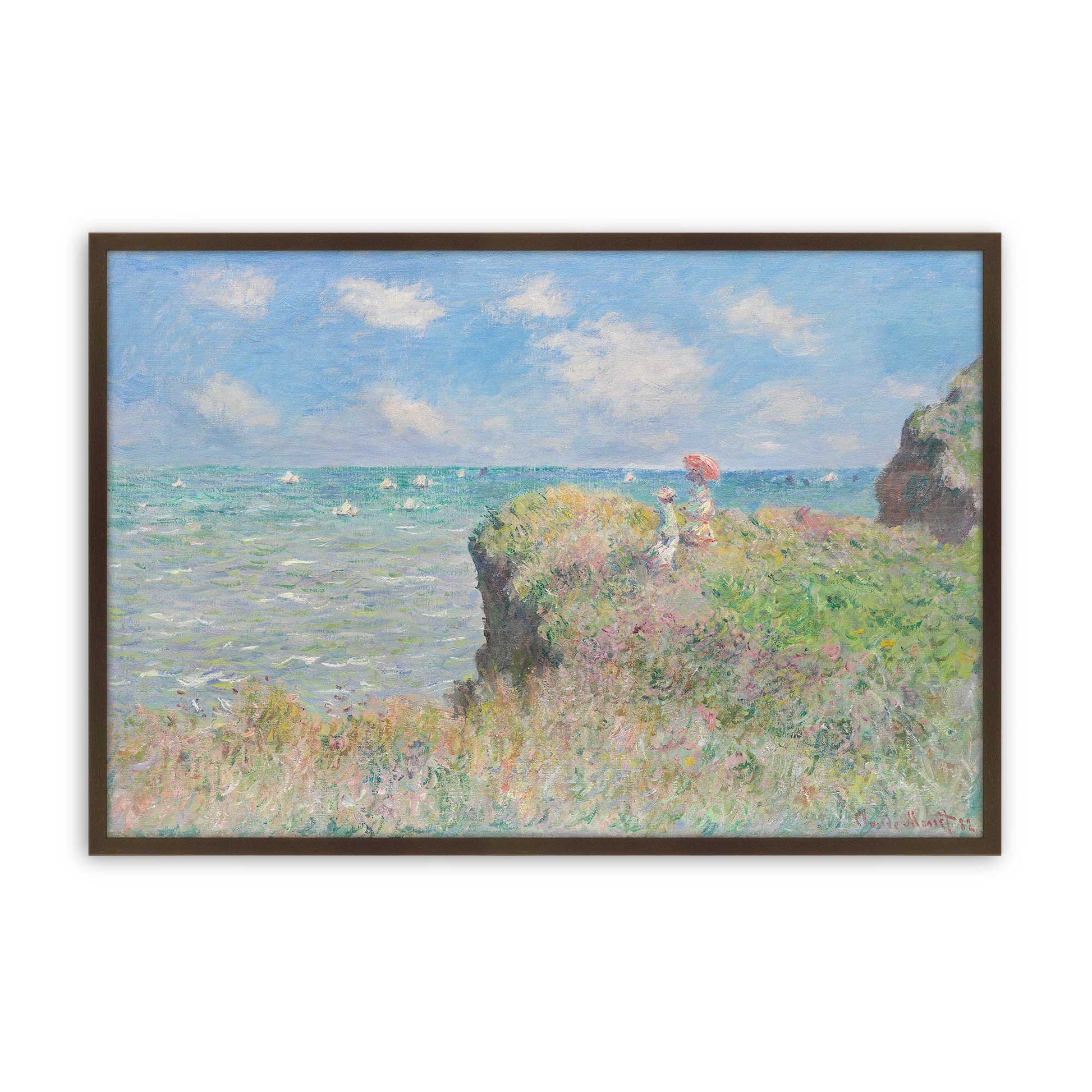 [Color:Brown], Picture of art in a Brown frame