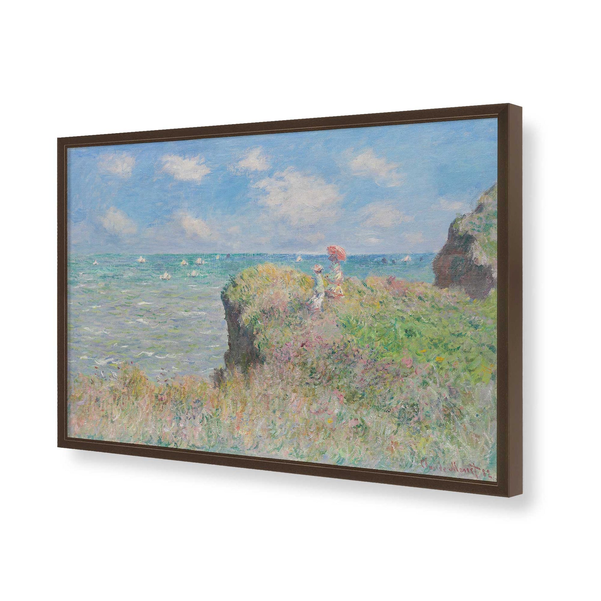 [Color:Belvinder Brown], Picture of art in a Belvinder Brown frame of the corner