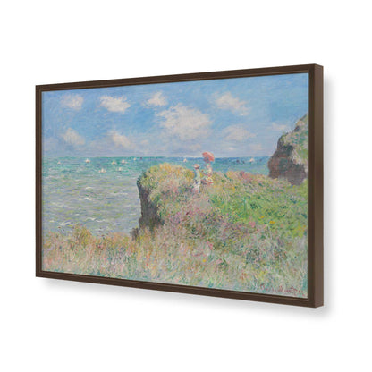 [Color:Brown], Picture of art in a Brown frame of the corner
