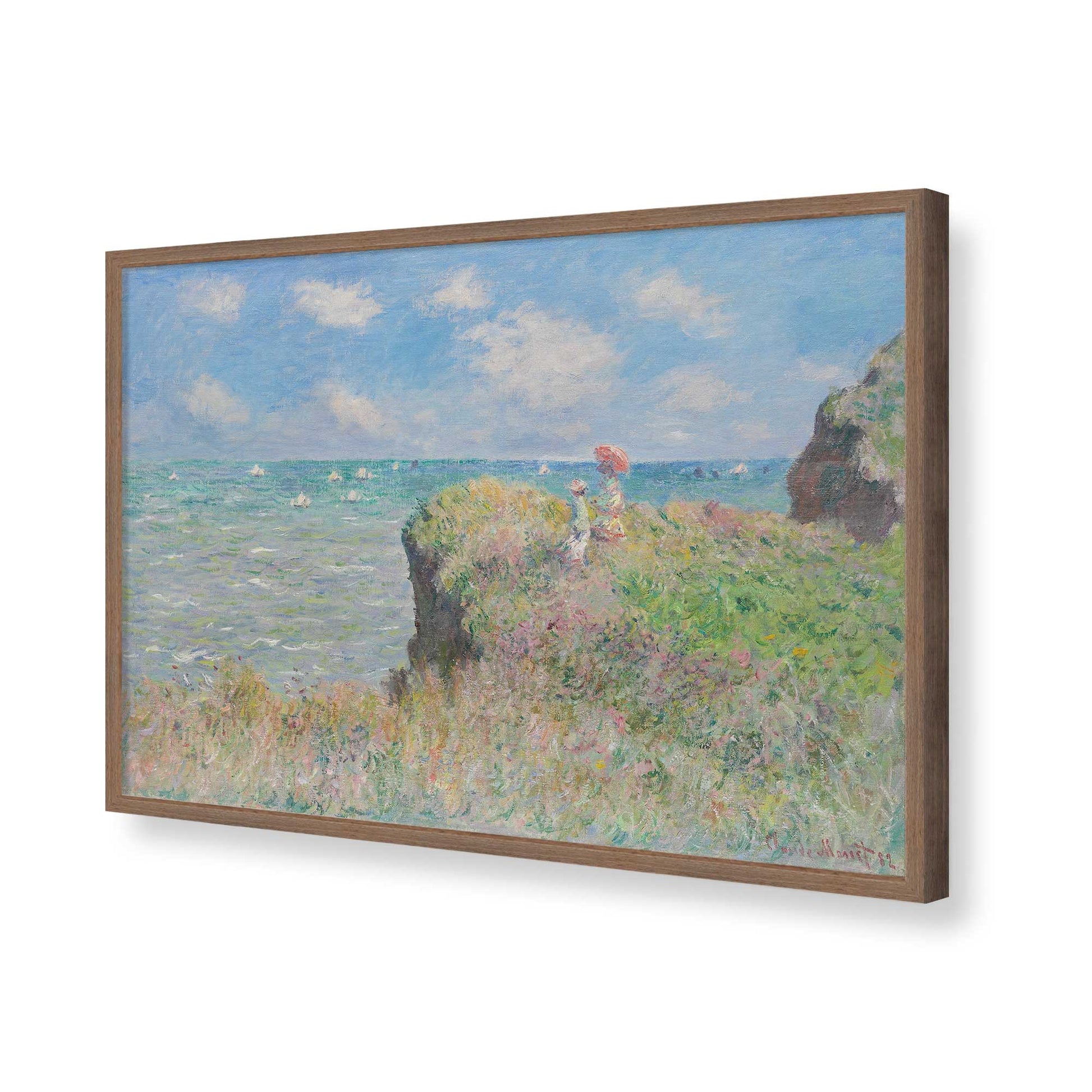 [Color:Walnut], Picture of art in a Walnut frame of the corner