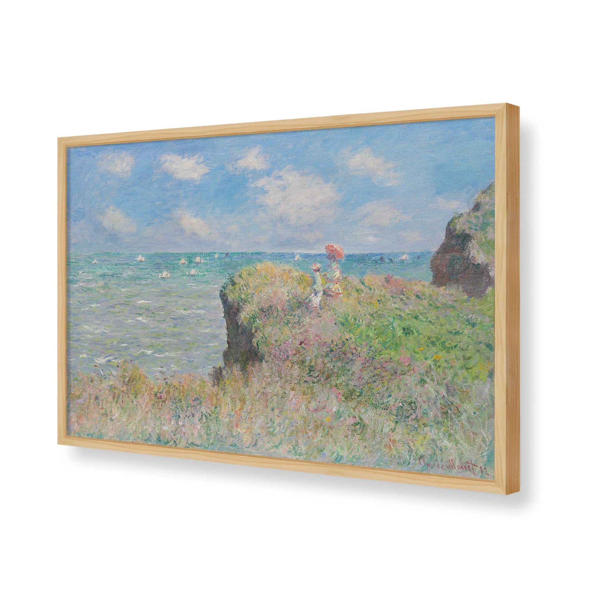 [Color:American Maple], Picture of art in a American Maple frame of the corner