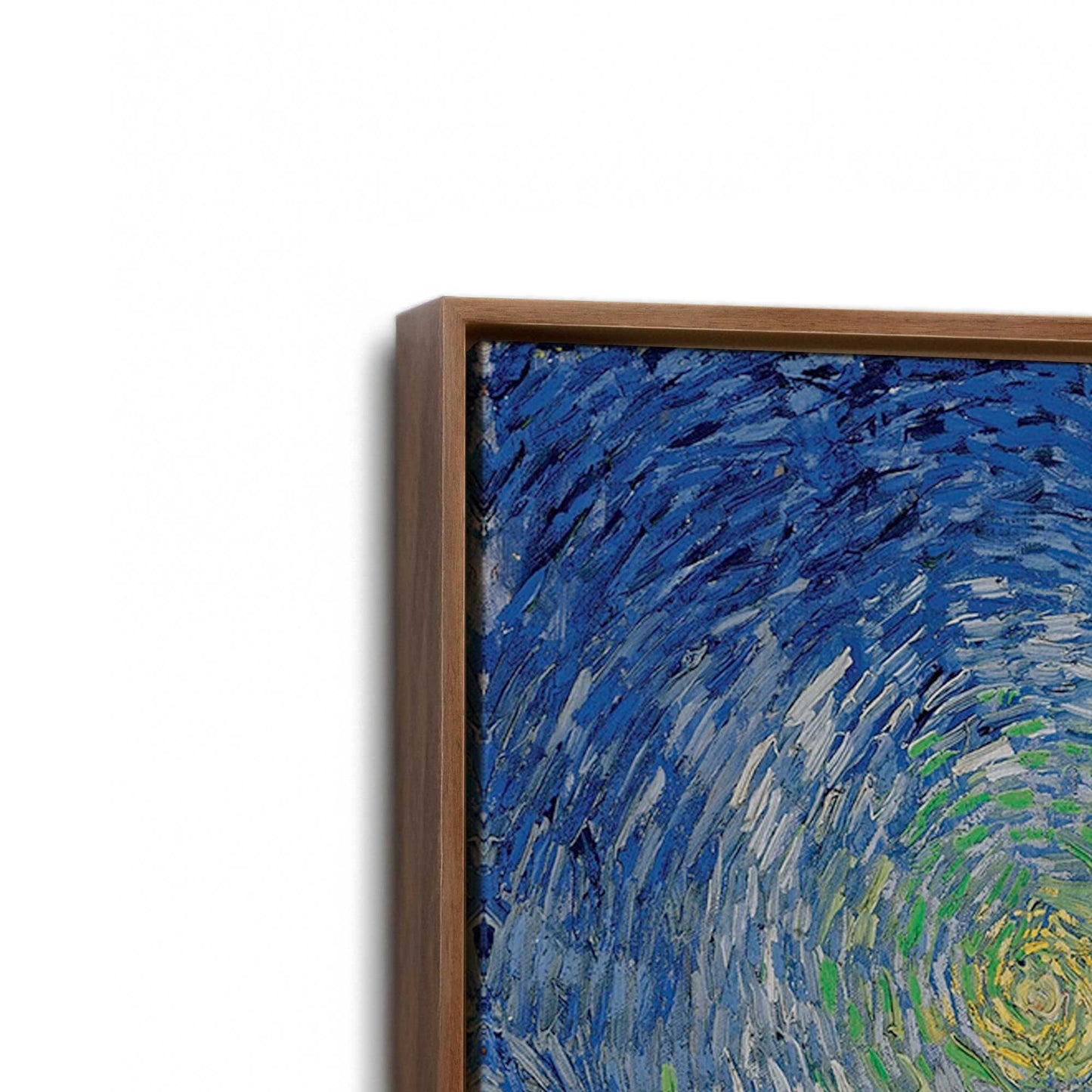 [Color:Walnut], Picture of art in a Walnut frame at an angle