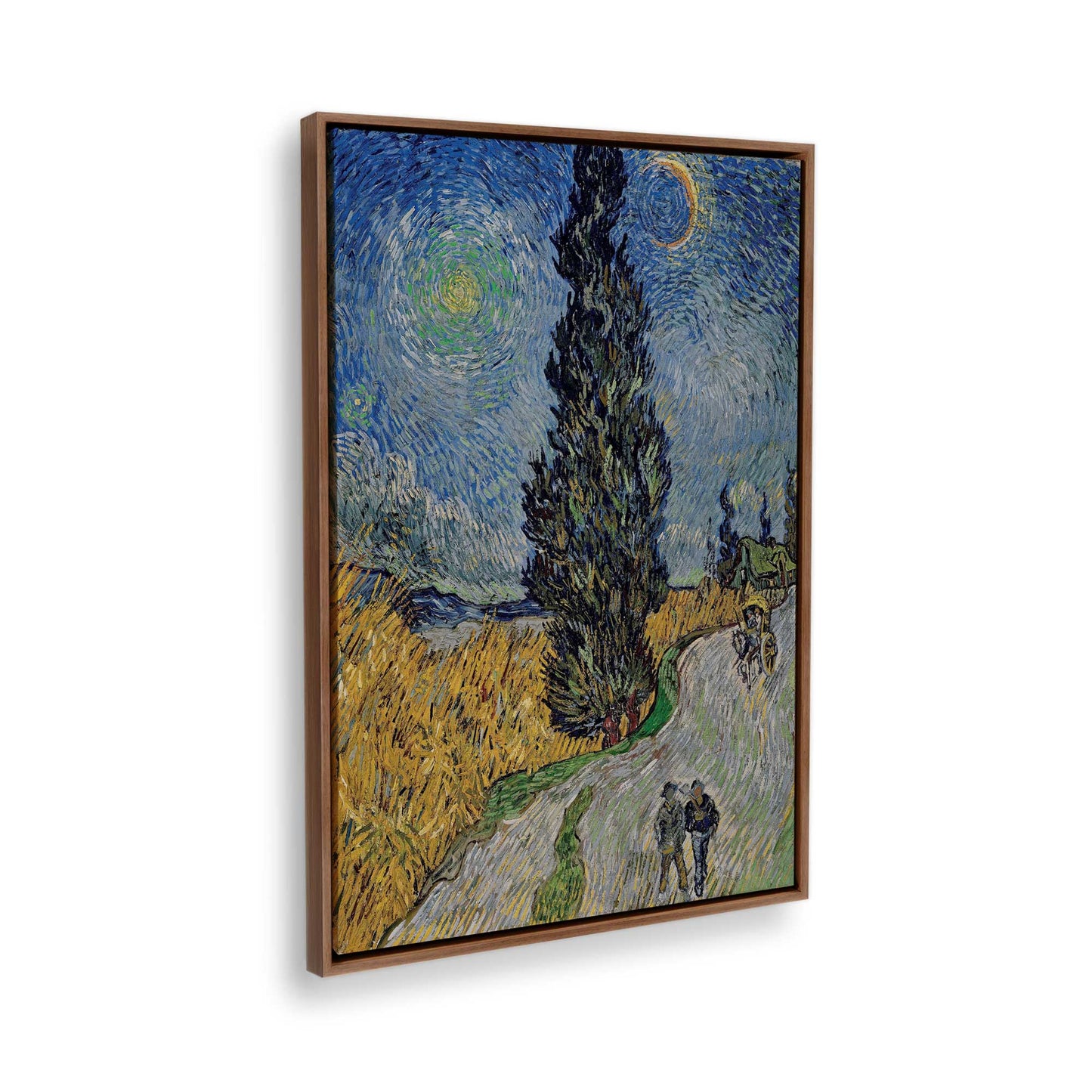 [Color:Walnut], Picture of the corner of the art