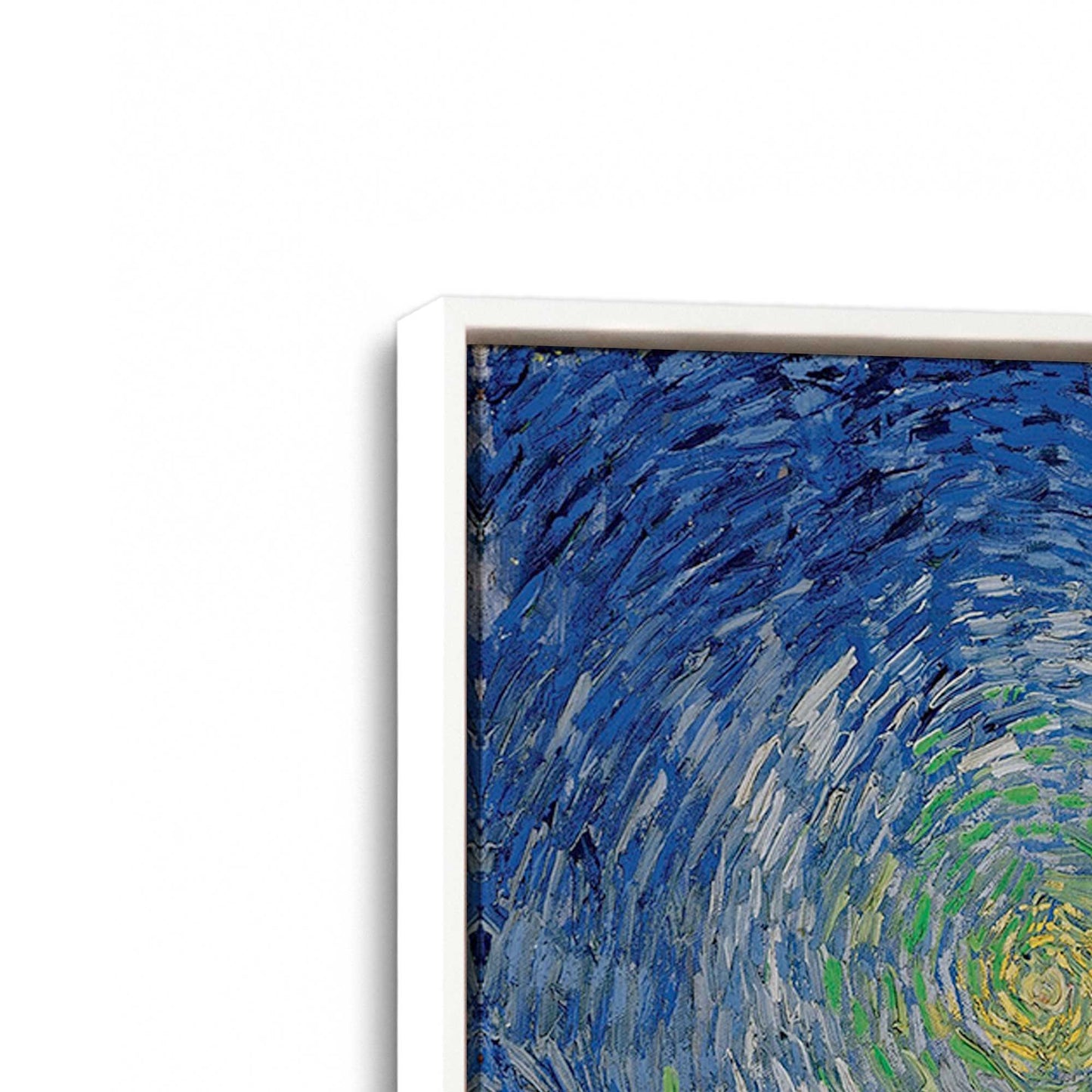 [Color:Opaque White], Picture of art in a White frame at an angle