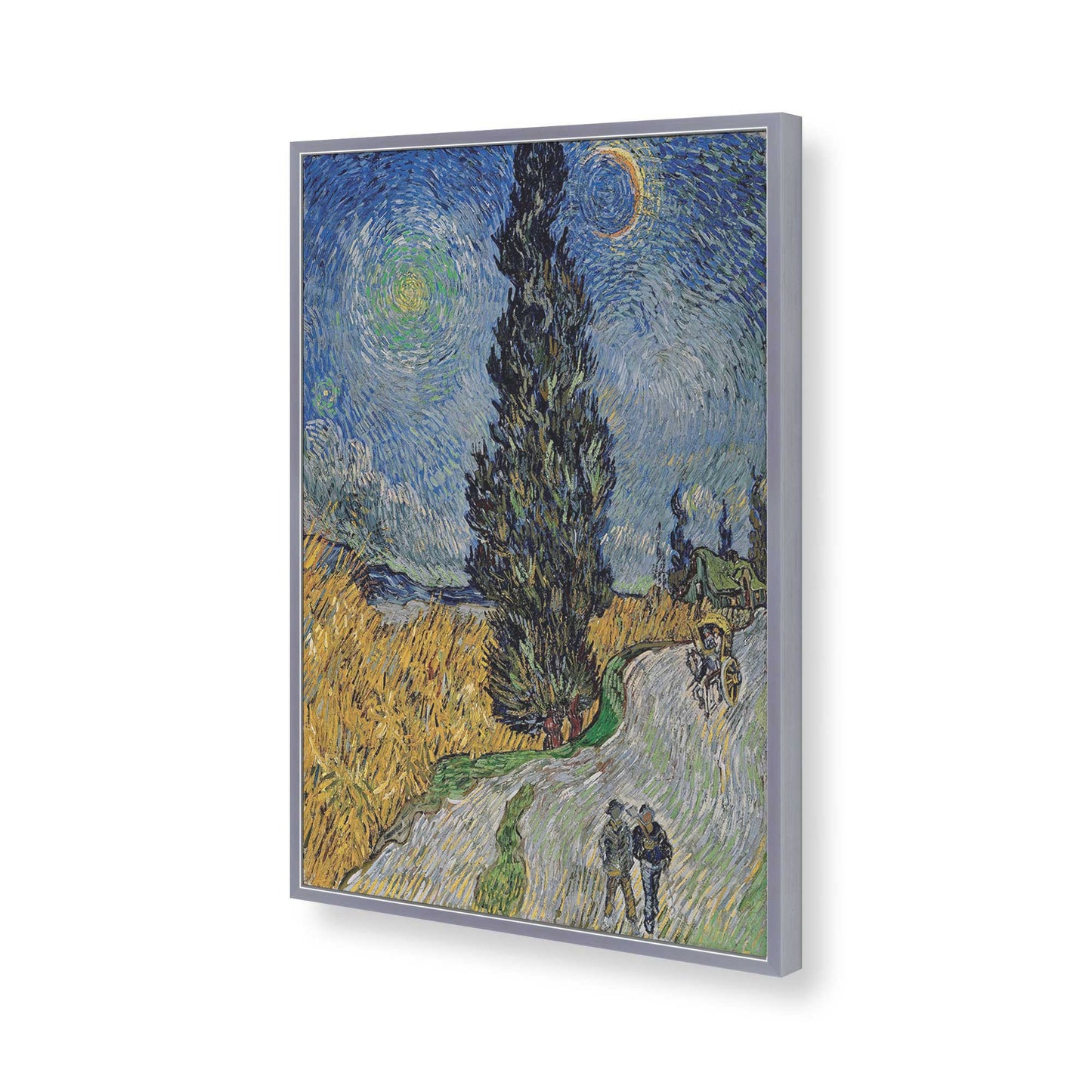 [Color:Polished Chrome], Picture of art in a Polished Chrome frame of the corner