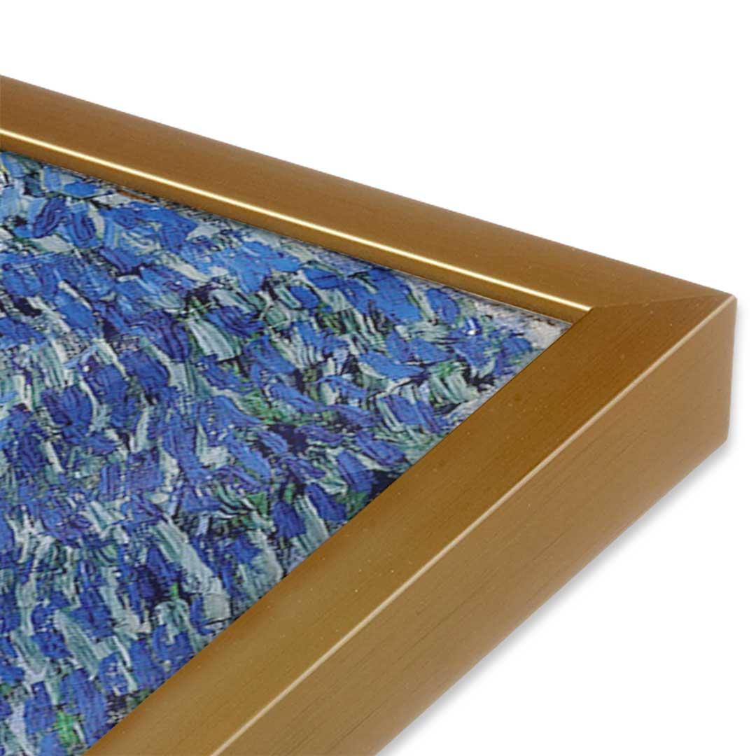 [Color:Polished Gold], Picture of art in a Polished Gold frame at an angle