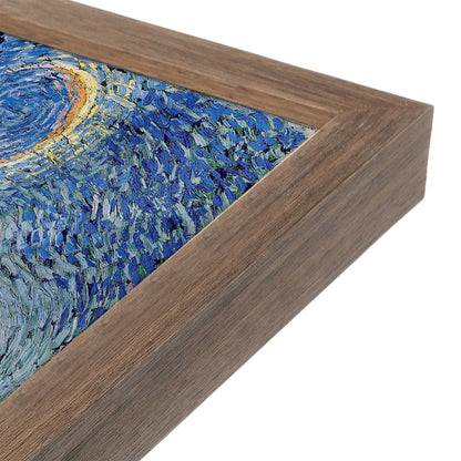 [Color:Walnut], Picture of art in a Walnut frame at an angle