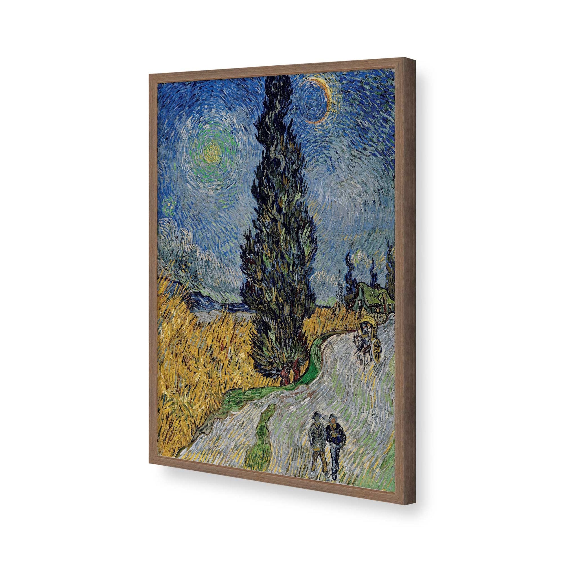 [Color:Walnut], Picture of art in a Walnut frame of the corner